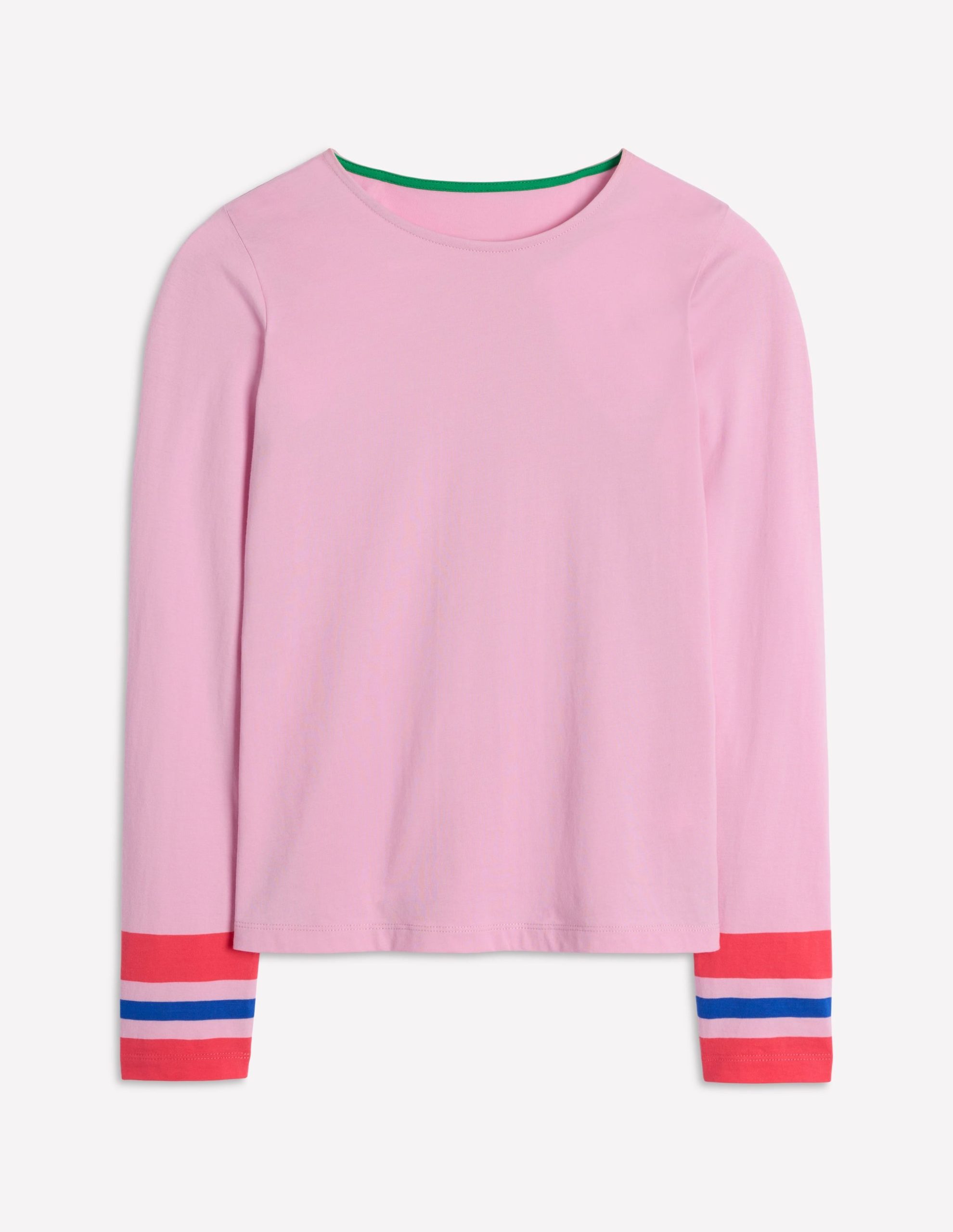 Stripe Cuff Top-Mauve and Camelia Pink Stripe - Image 3