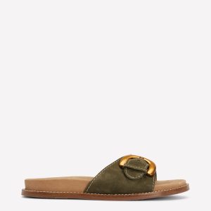 Hardware Mule Sandal-Deep Olive