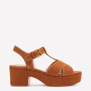 Cut Out Wedge Sandal-Tan