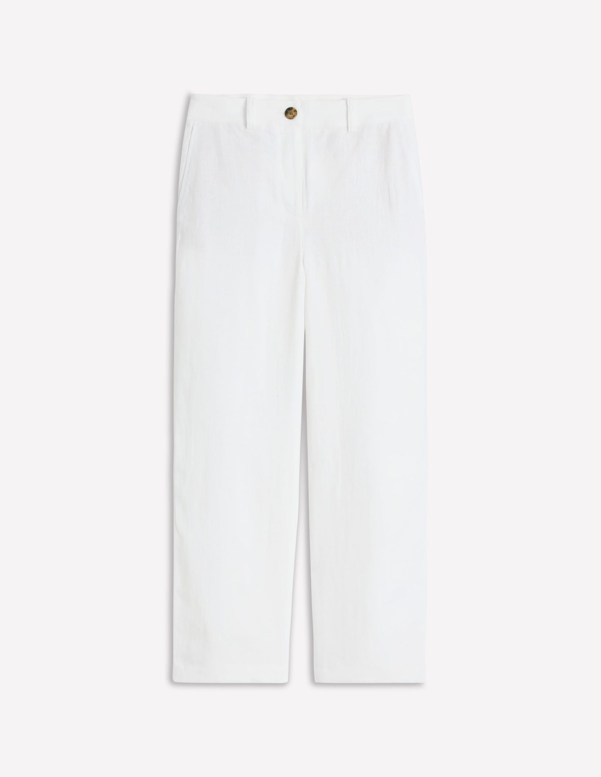 Westbourne Crop Linen Pants-White - Image 6