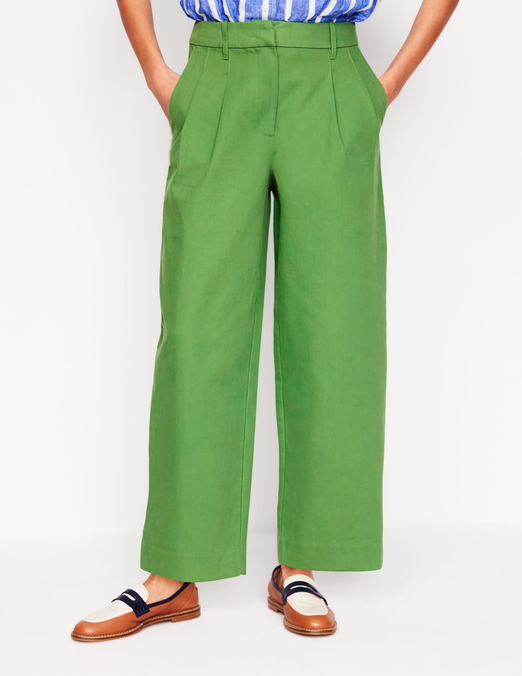 Bloomsbury Cotton Pants-Paradise Green - Image 4