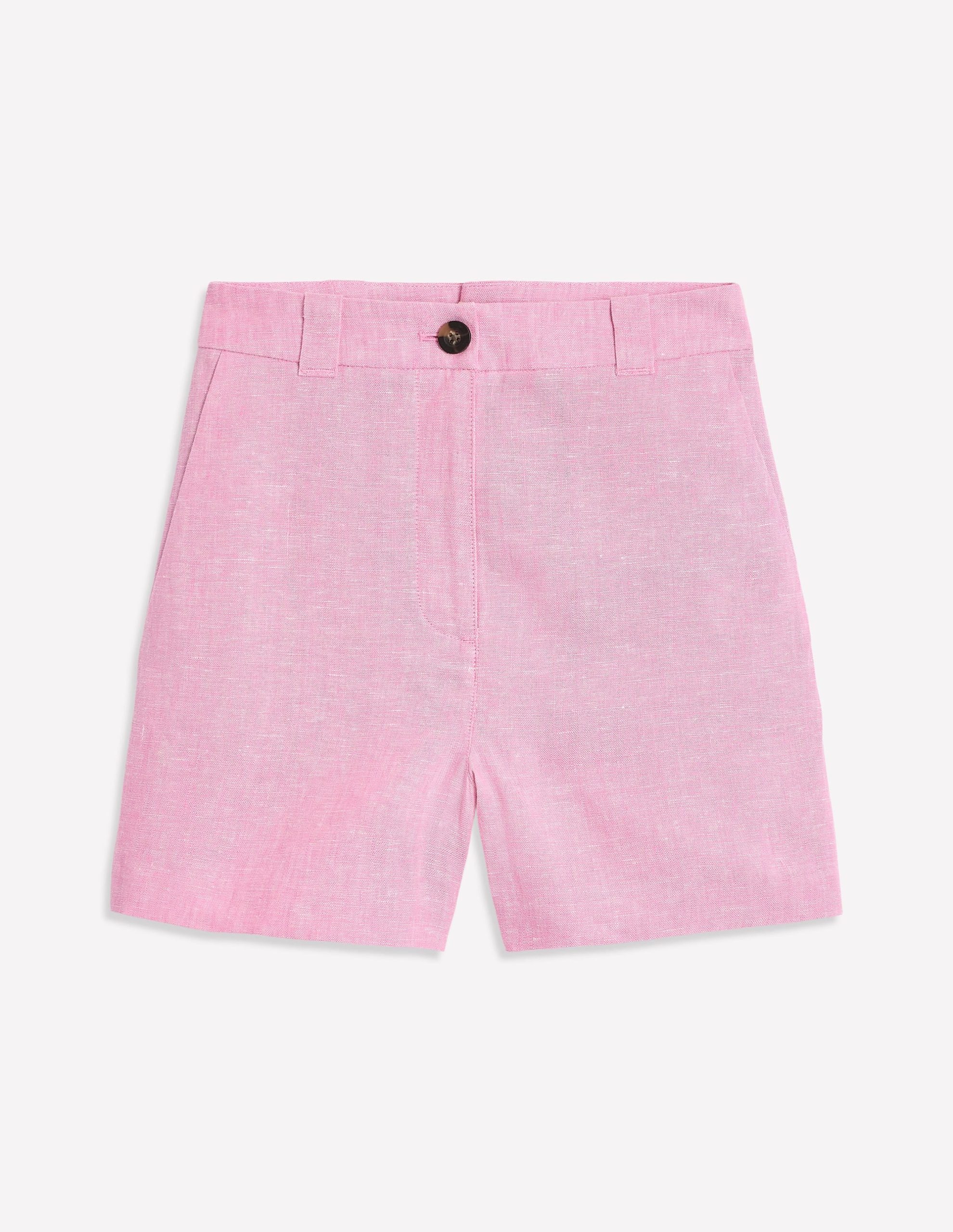 Westbourne Linen Shorts-Meadowsweet Pink Chambray - Image 6