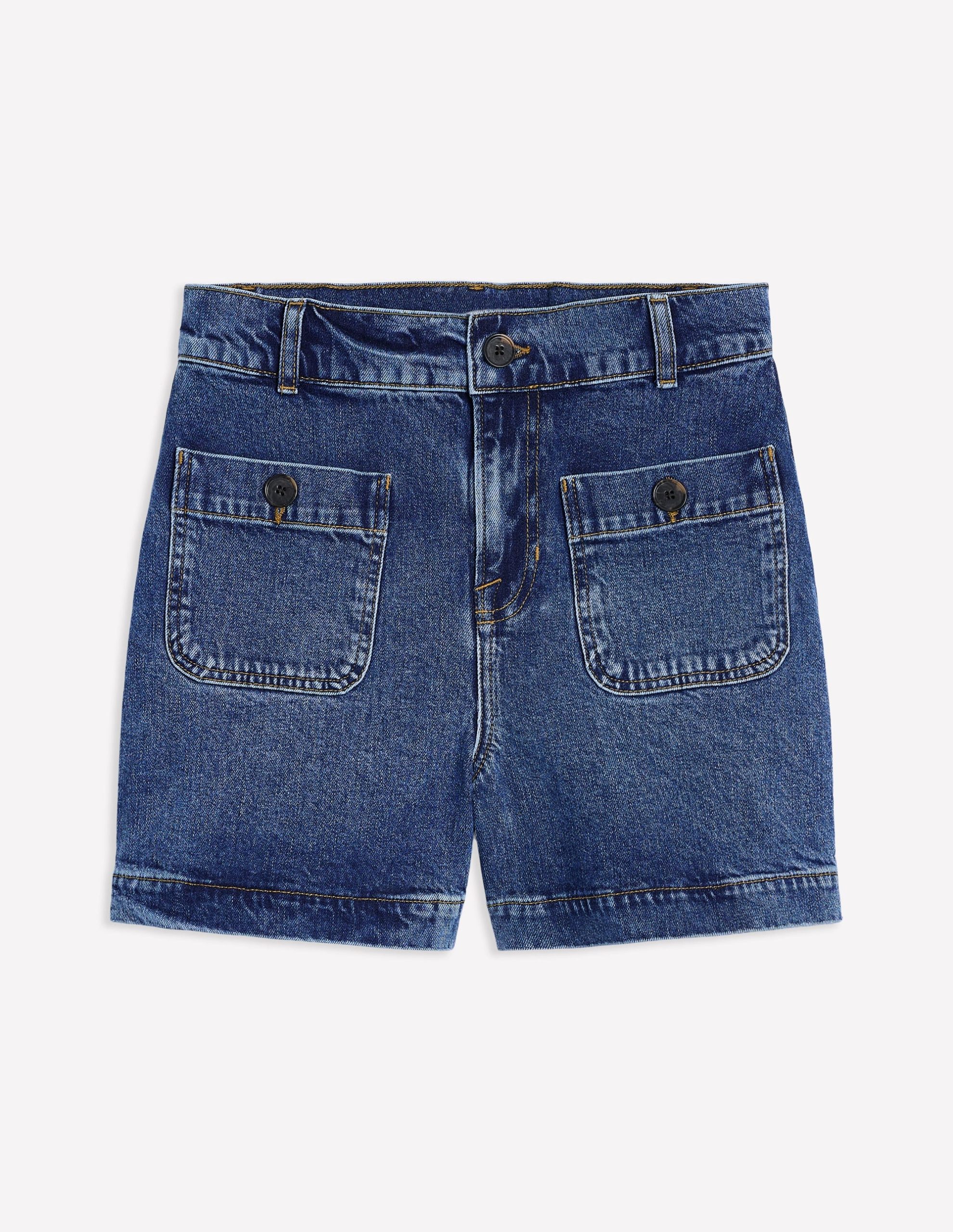 Pocket Front Denim Shorts-Mid Vintage - Image 7