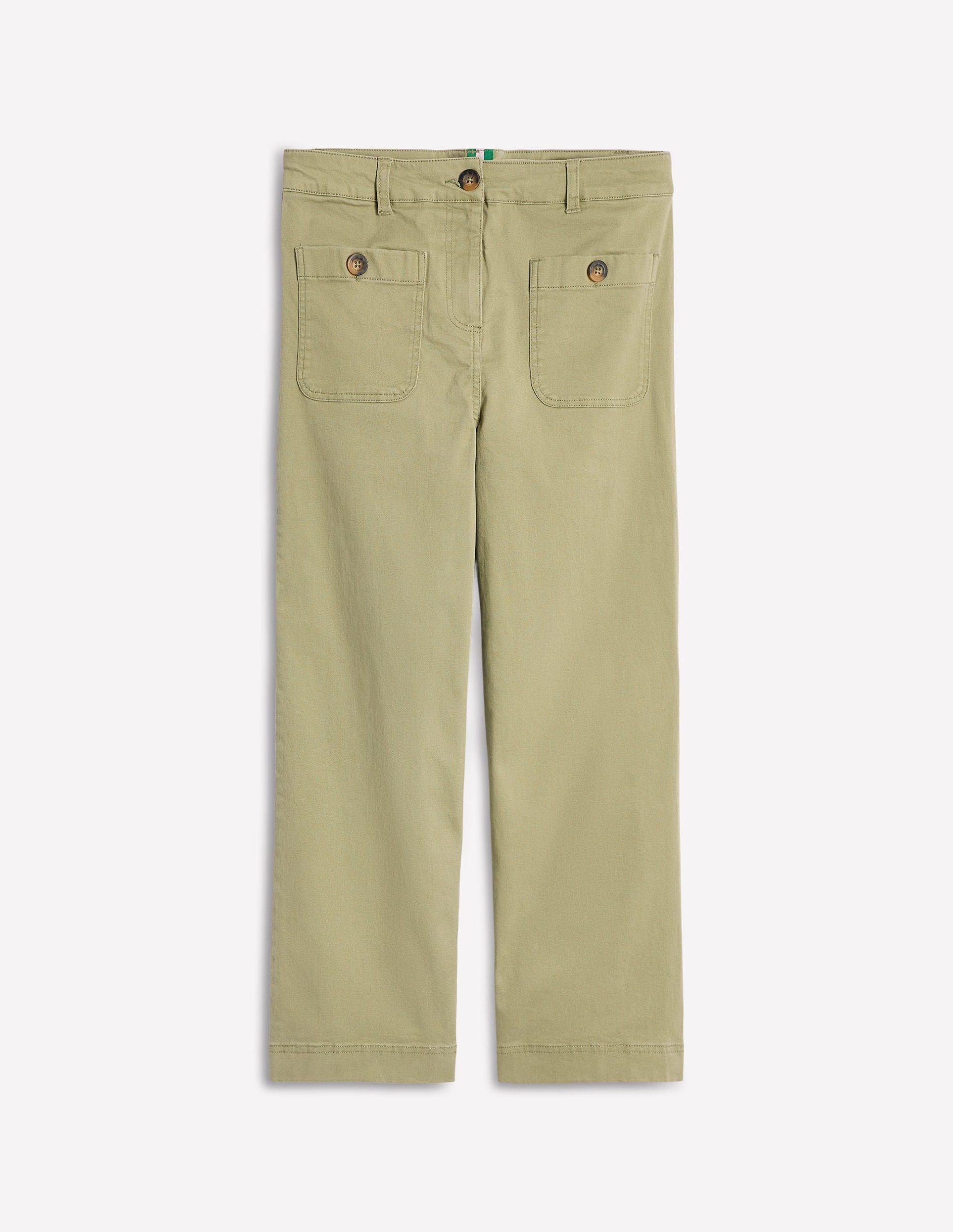 Patch Pocket Crop Chino Pants-Larch Green - Image 6