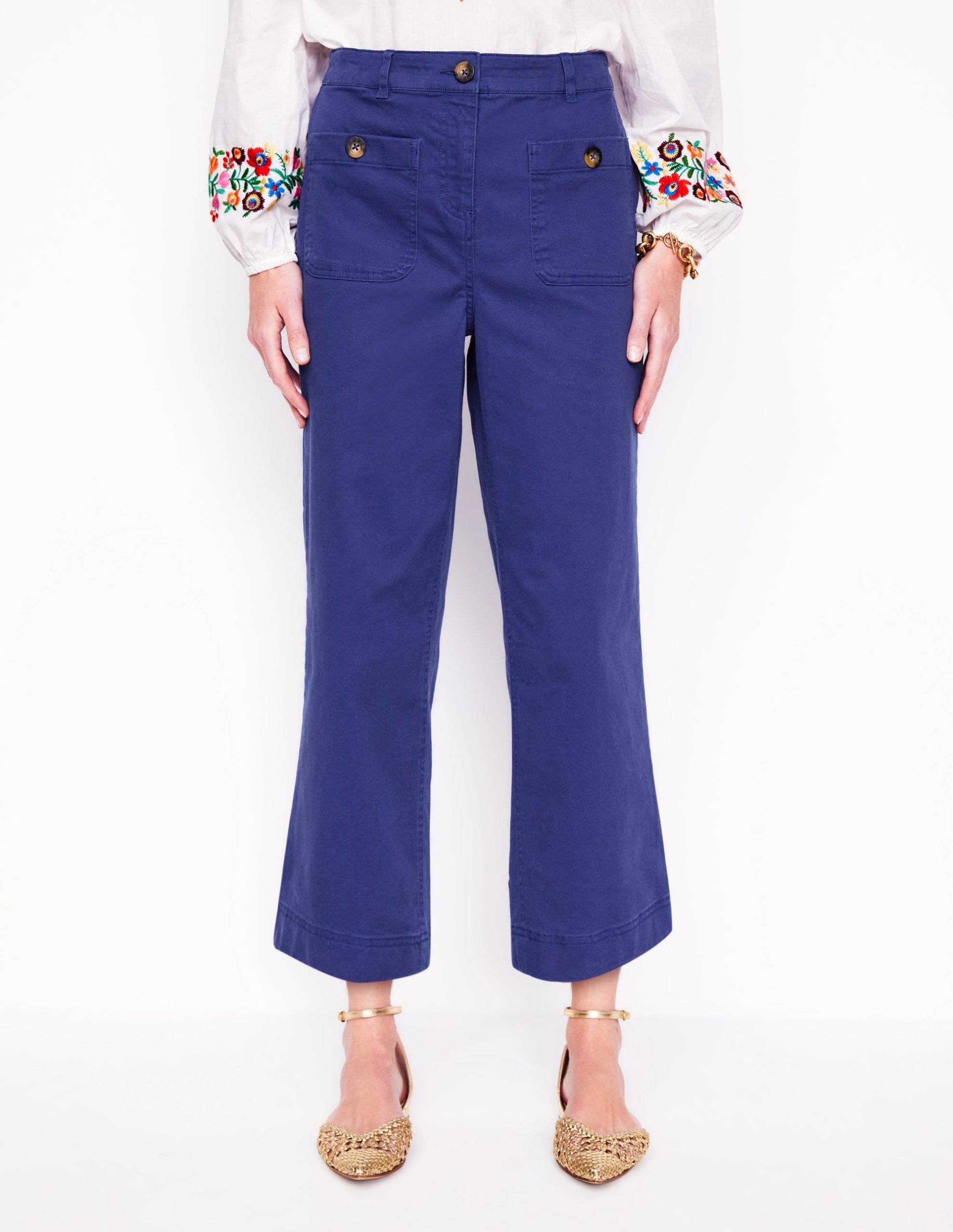 Patch Pocket Crop Chino Pants-Starboard Blue - Image 4