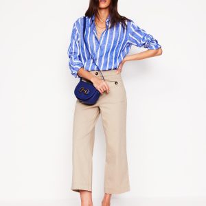 Patch Pocket Crop Chino Pants-Oatmeal