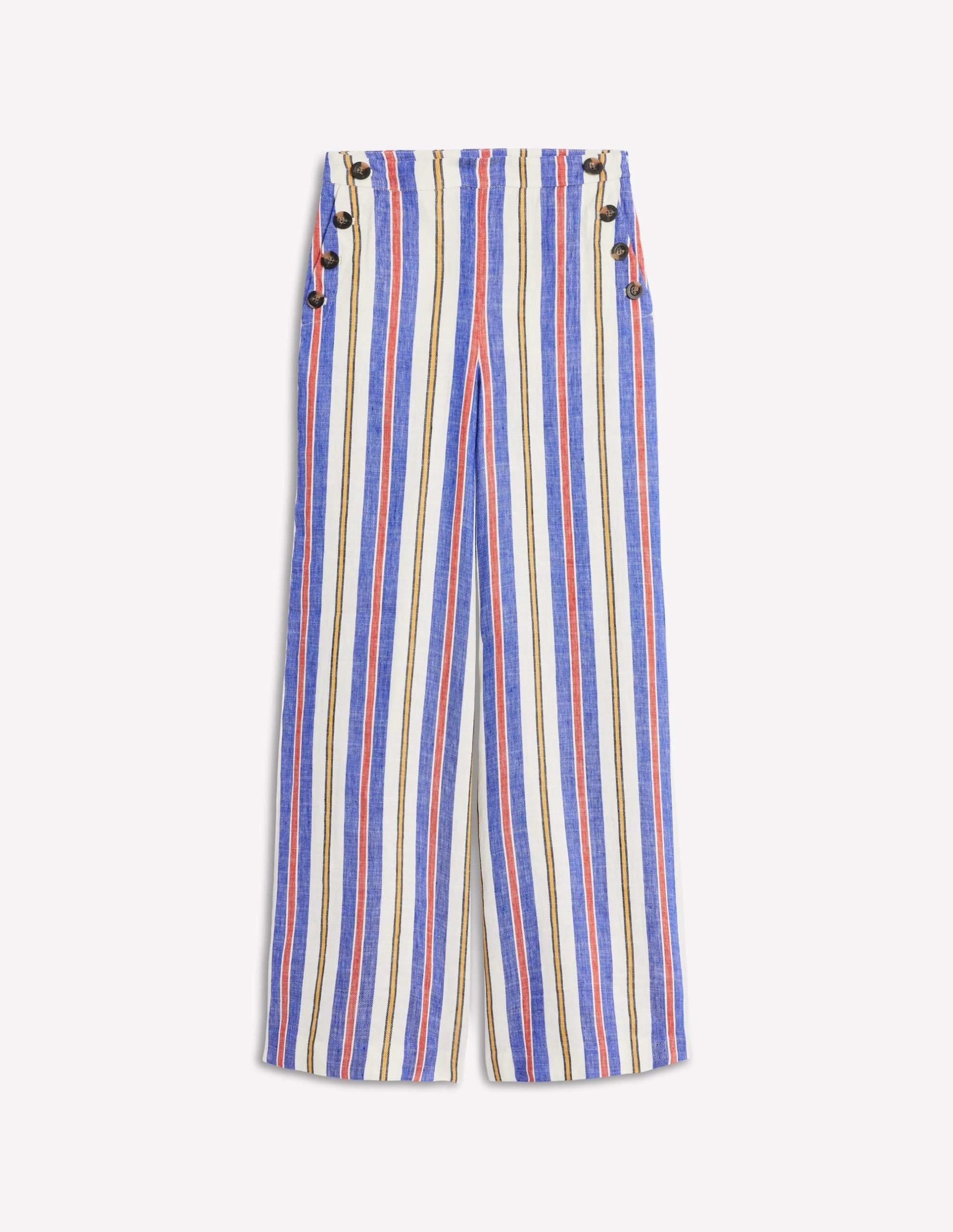 Greenwich Sailor Pants-Bright Blue and Brown Stripe - Image 7