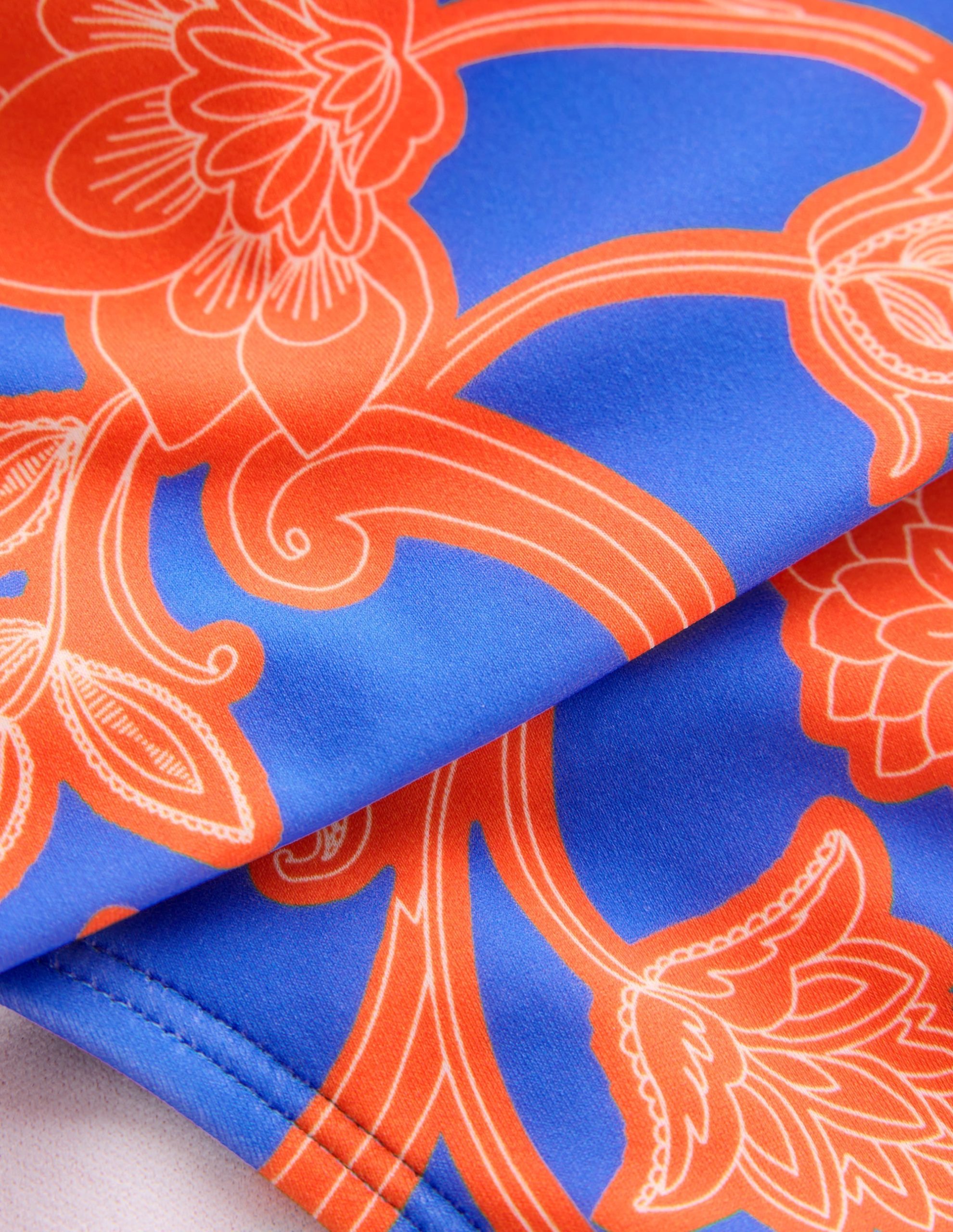 Classic Fold Bikini Bottoms-Jaffa Orange. Paisley Whirl - Image 9