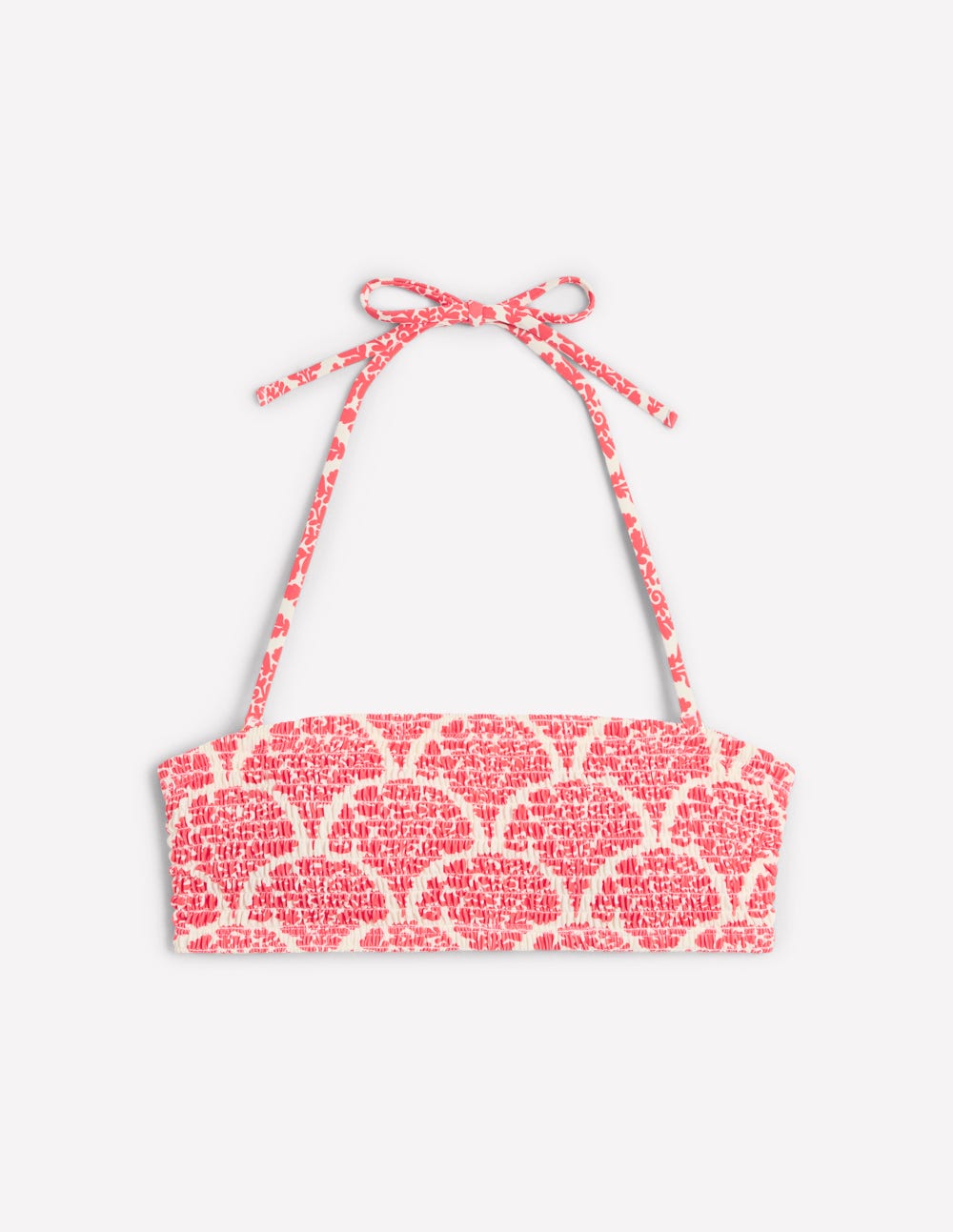 Milos Smocked Bikini Top-Jam Red. Blossomy - Image 8