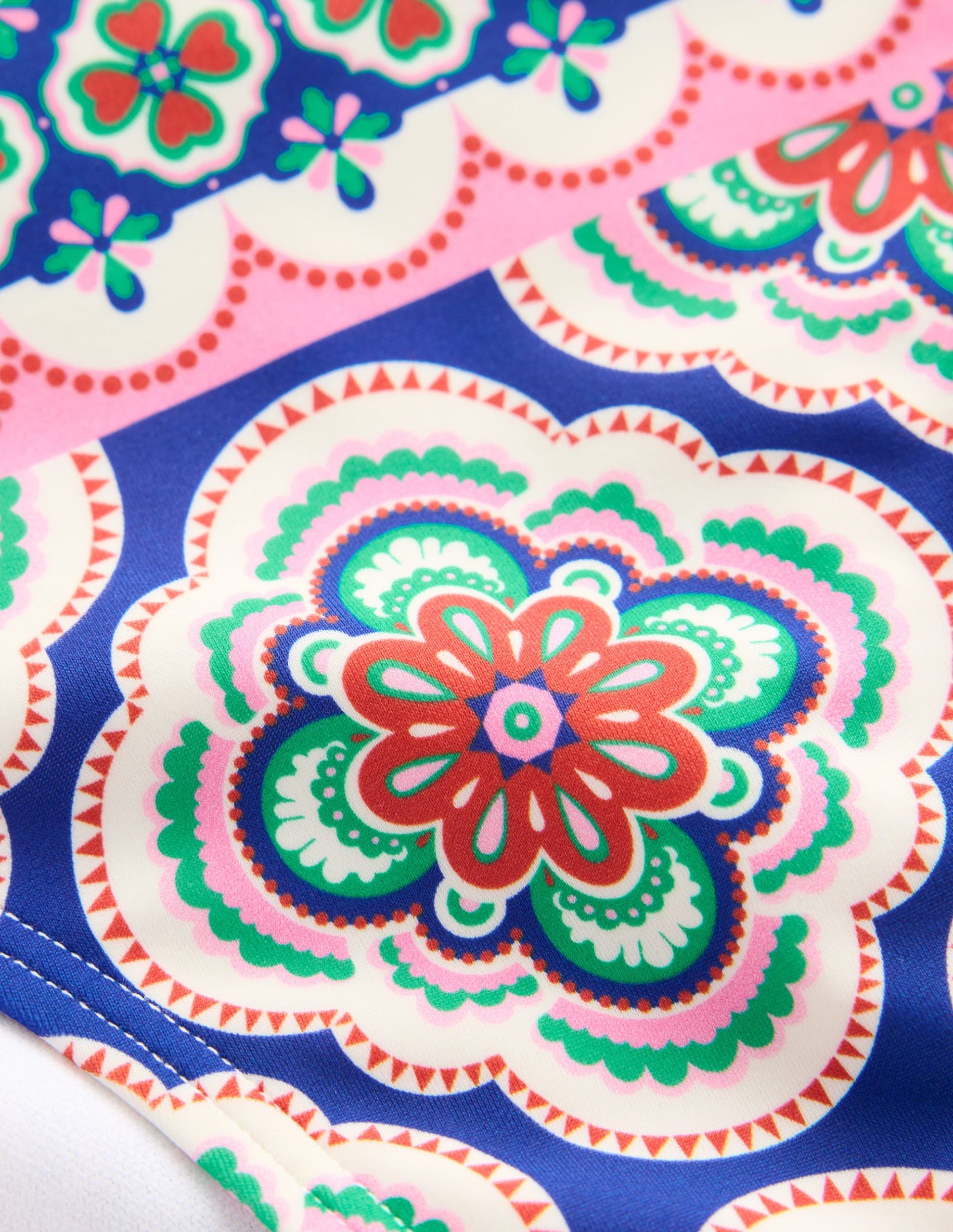 Porto Bikini Bottoms-Bright Blue. Botanic Blush - Image 7