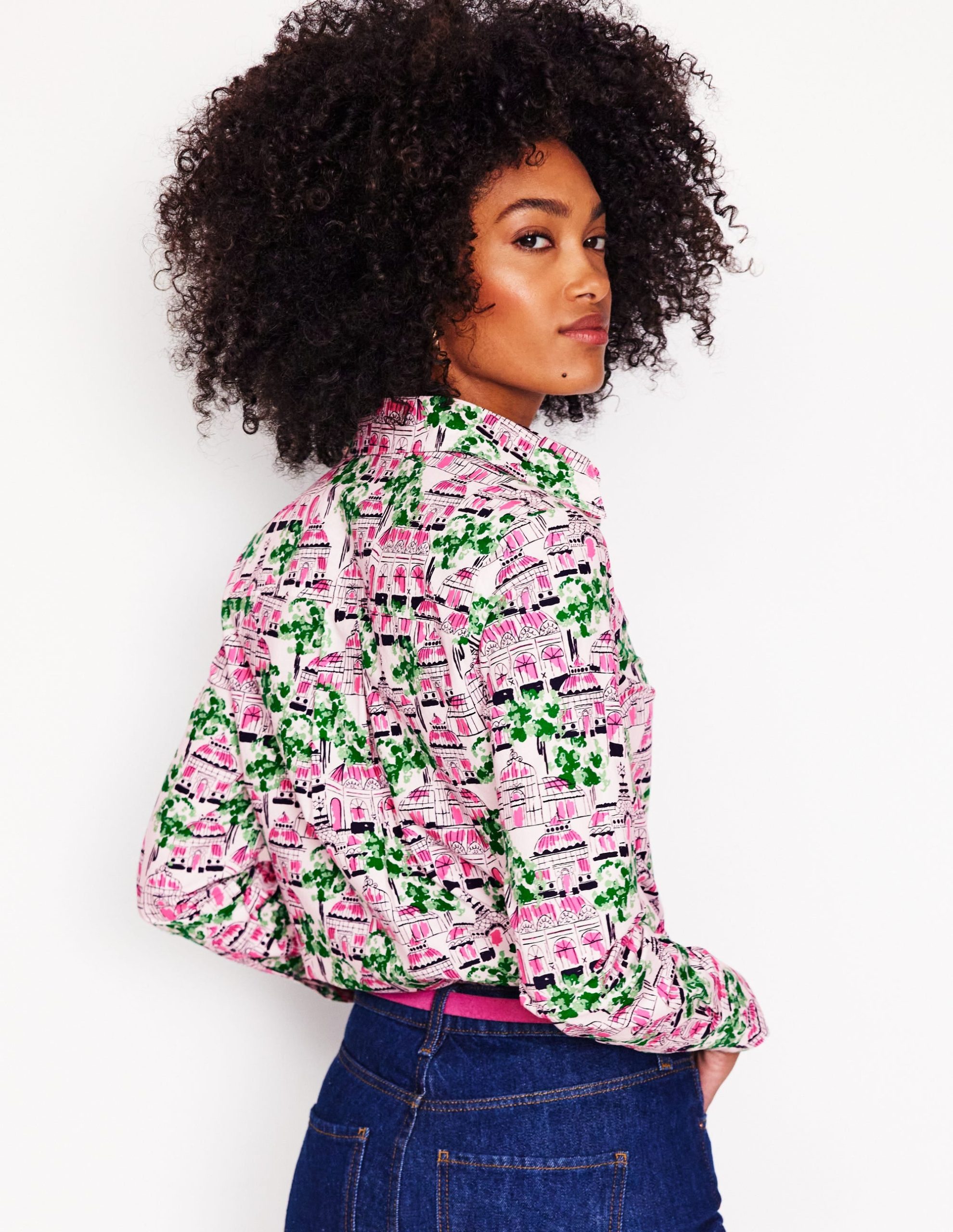 Sienna Cotton Shirt-Ivory. Botanical Greenhouse - Image 3