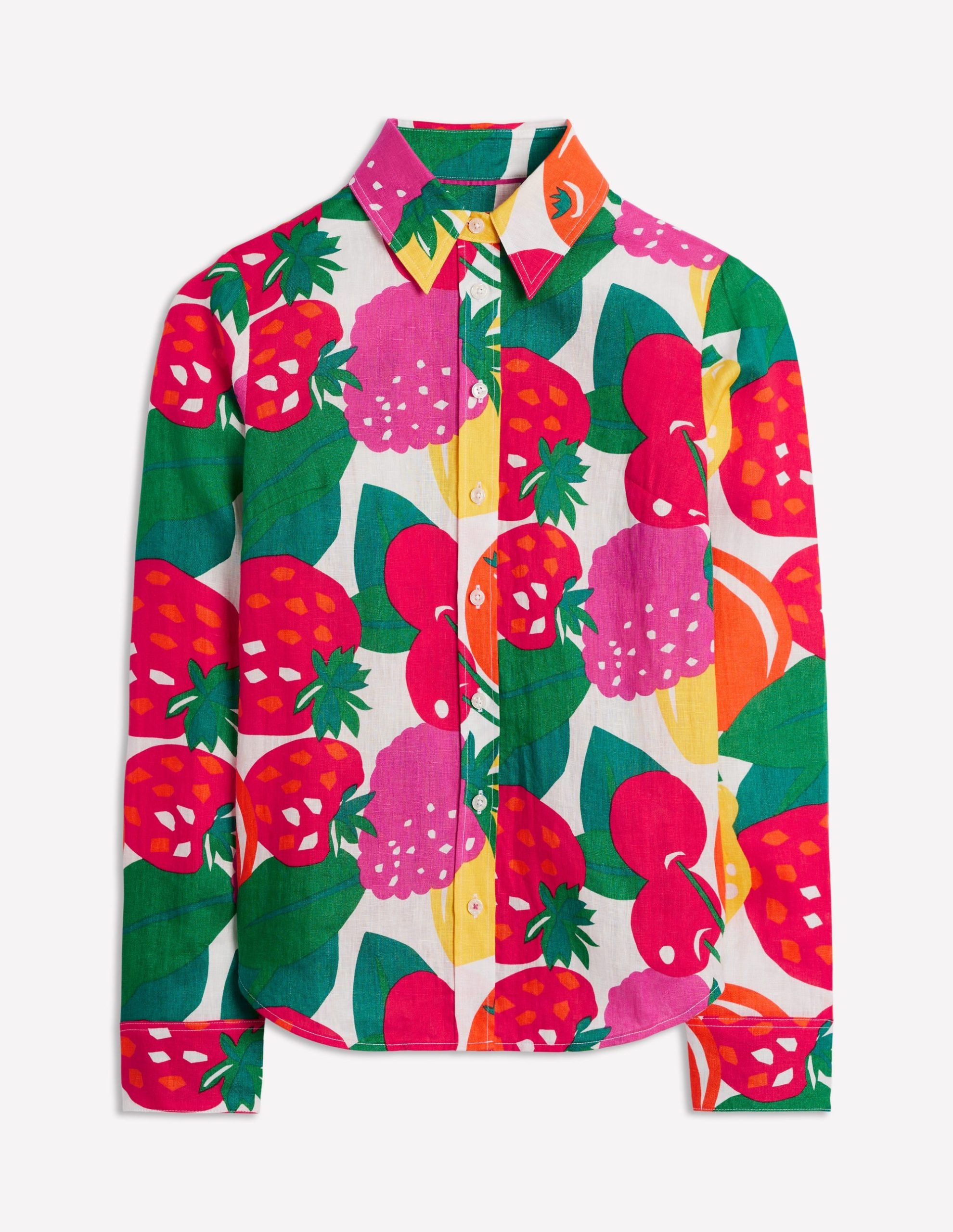 Sienna Linen Shirt-Multi. Summer Fruits - Image 6