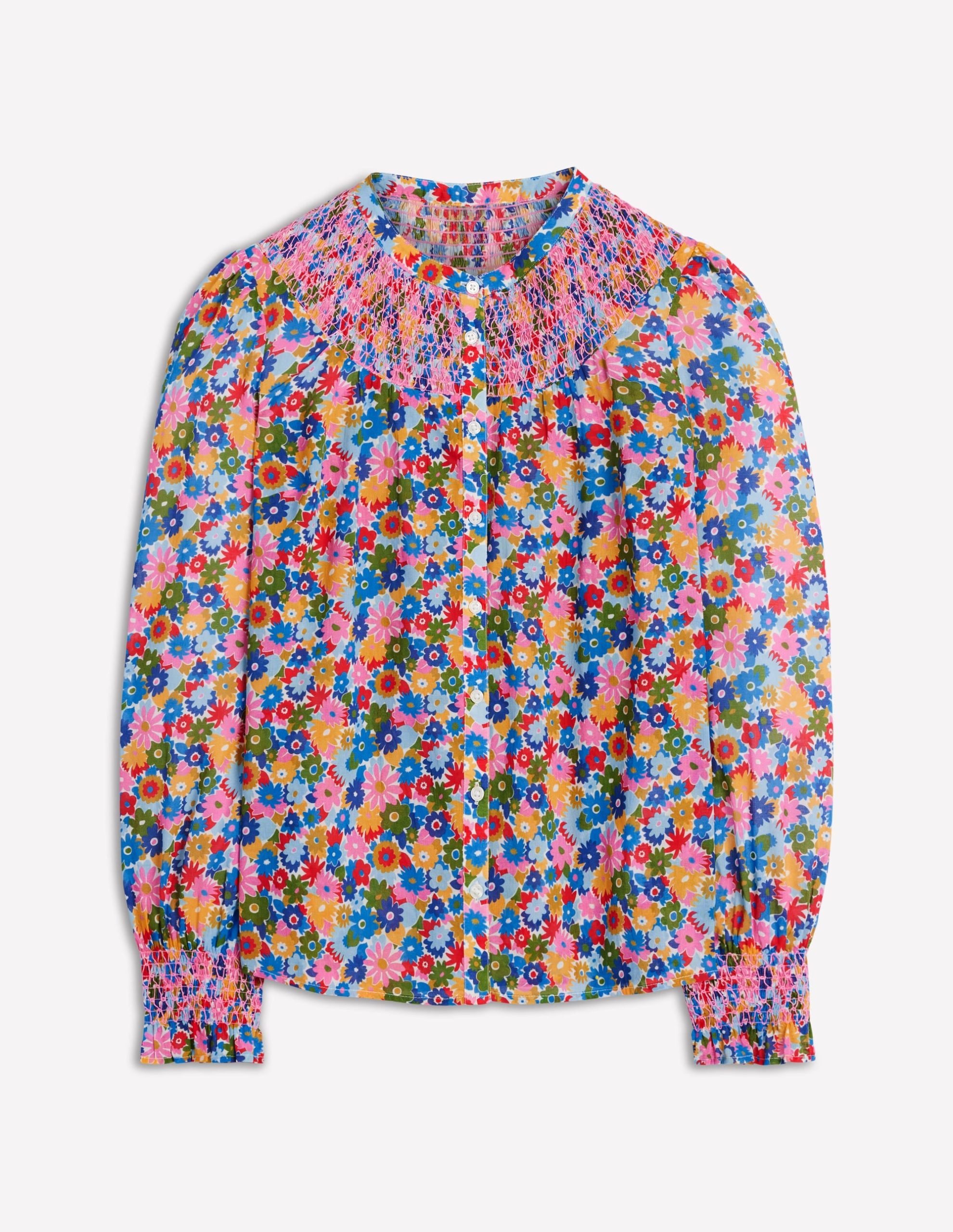 Effie Smocked Blouse-Multi. Paintbox Ditsy - Image 7