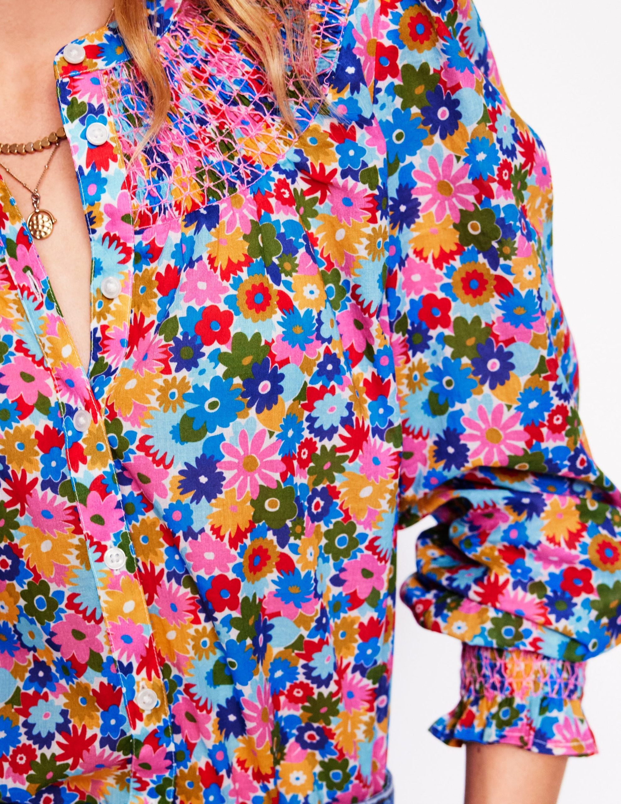 Effie Smocked Blouse-Multi. Paintbox Ditsy - Image 4