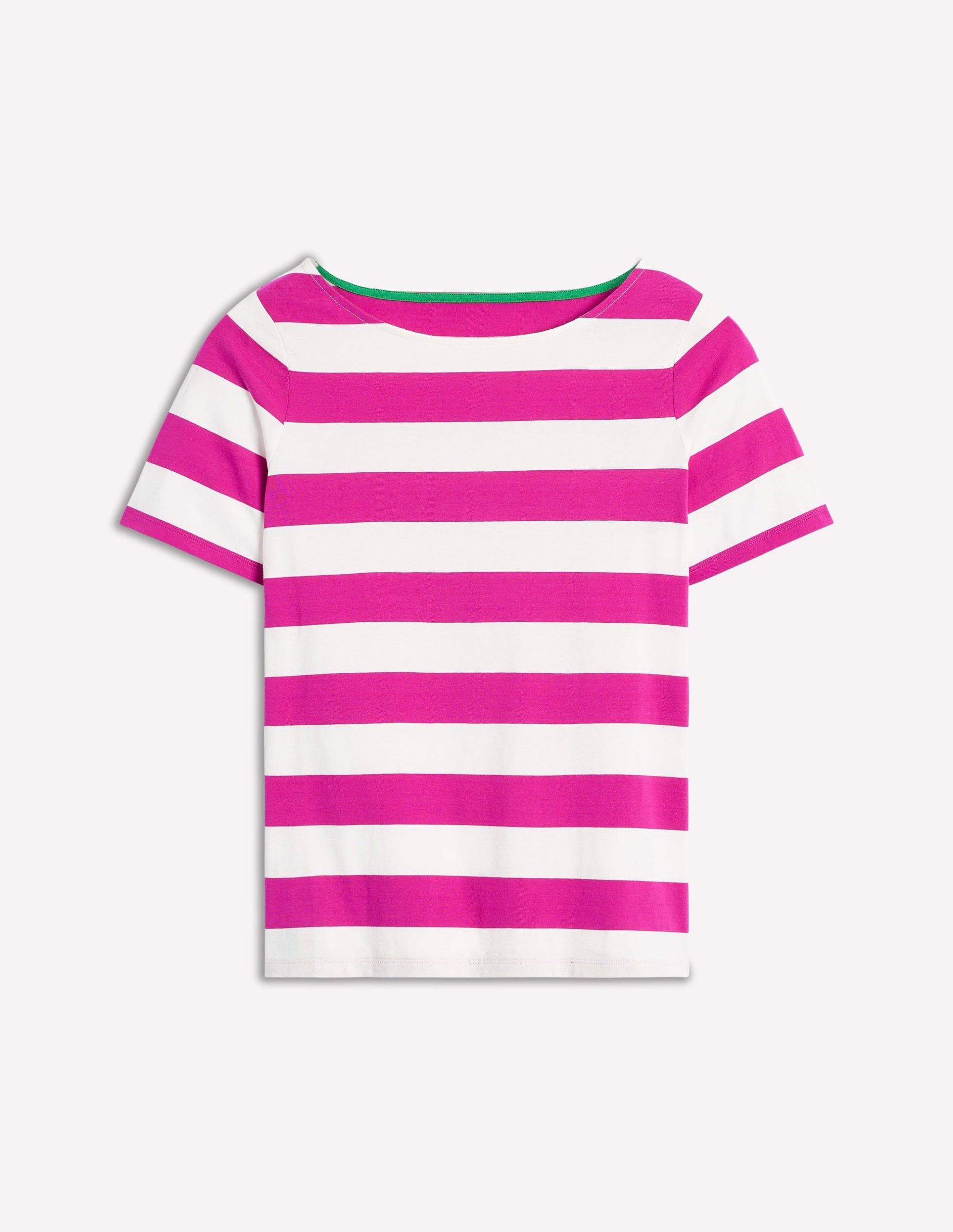 Ella Short Sleeve Breton-Ivory. Festival Fuchsia - Image 6