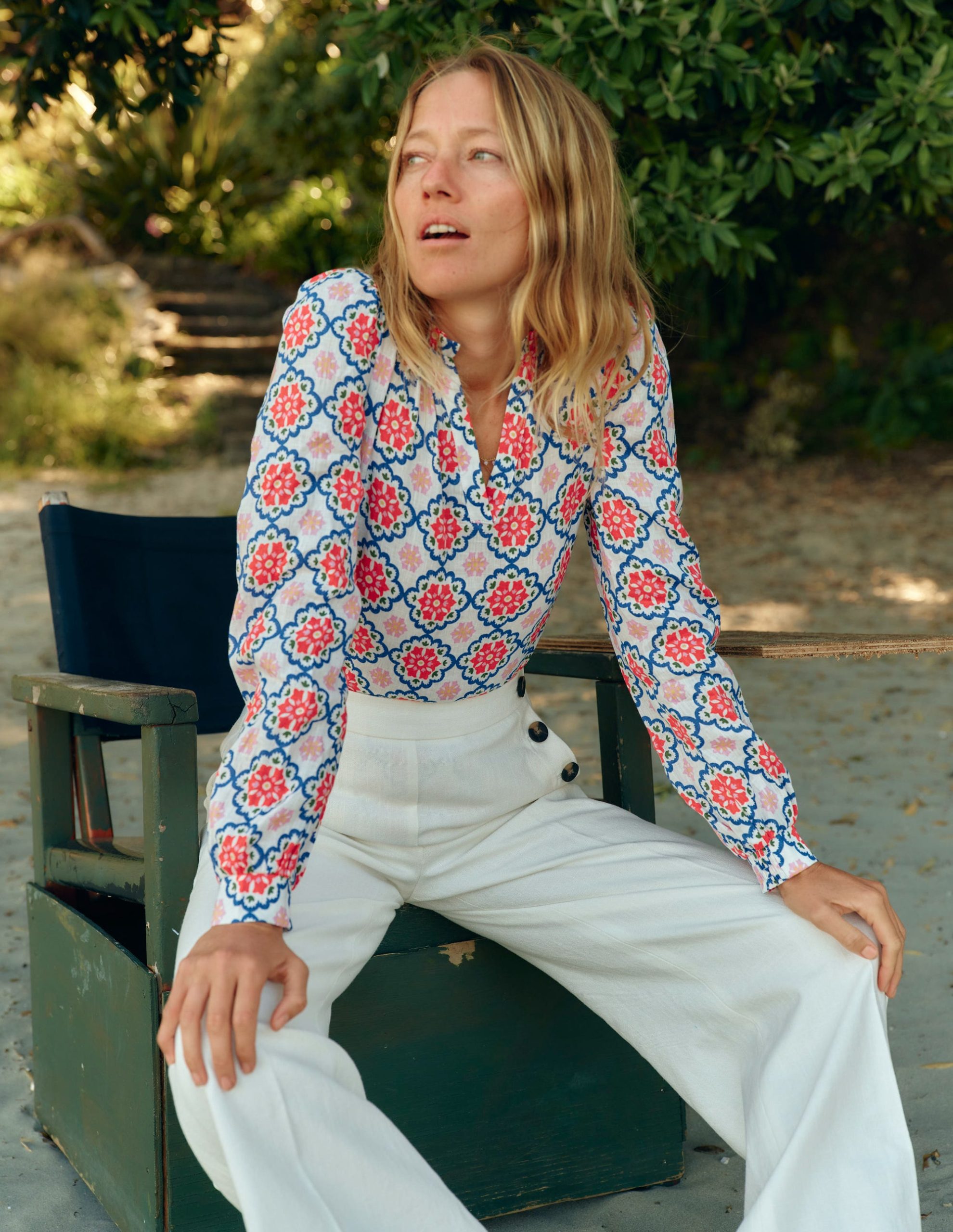 Grace Linen Top-Ivory. Bloom Geo - Image 7