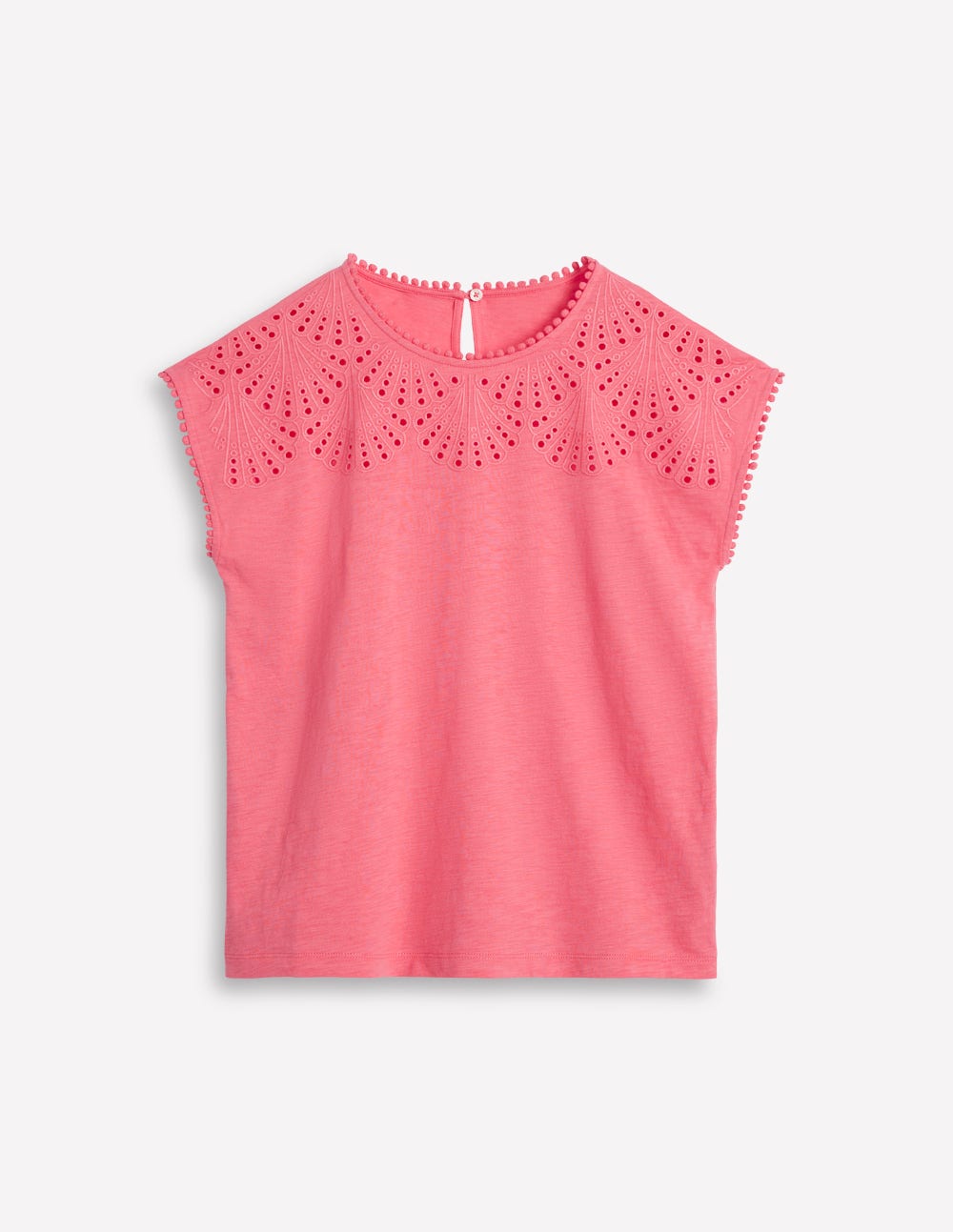 Anya Broderie T-shirt-Azalea Pink - Image 6
