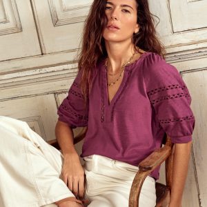 Maisy Rikrak Trim Top-Violet Quartz