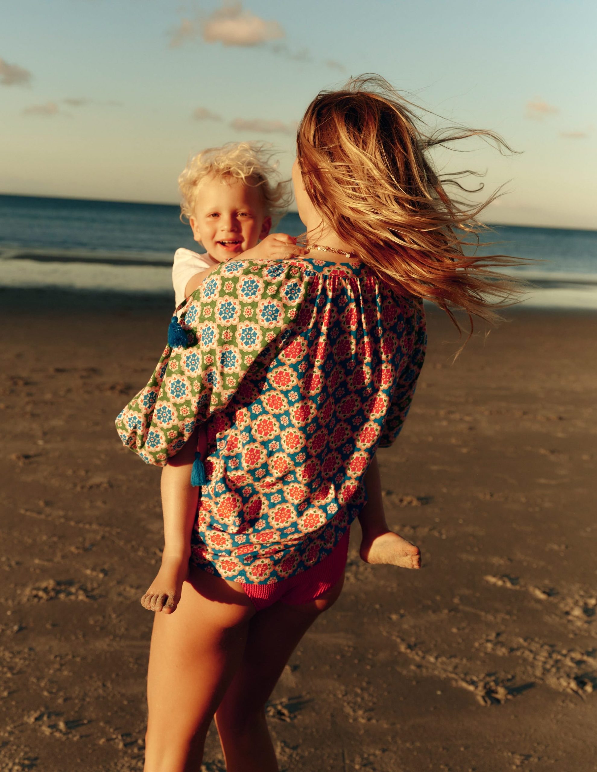 Blouson Sleeve Raglan Top-Bloom Geo - Image 4