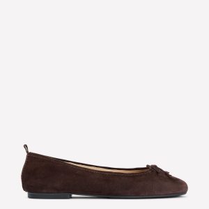 Kitty Flexi Sole Ballet Flats-Chocolate