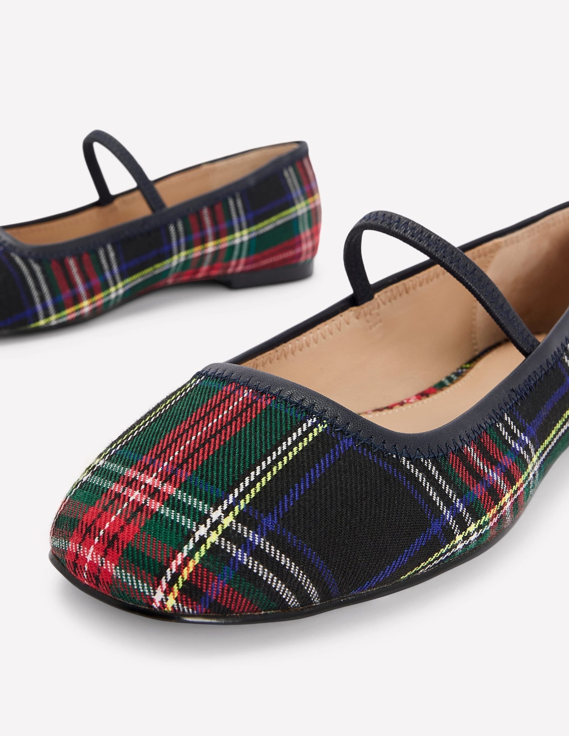 Thea Mary Jane Ballet Flats-Check - Image 4