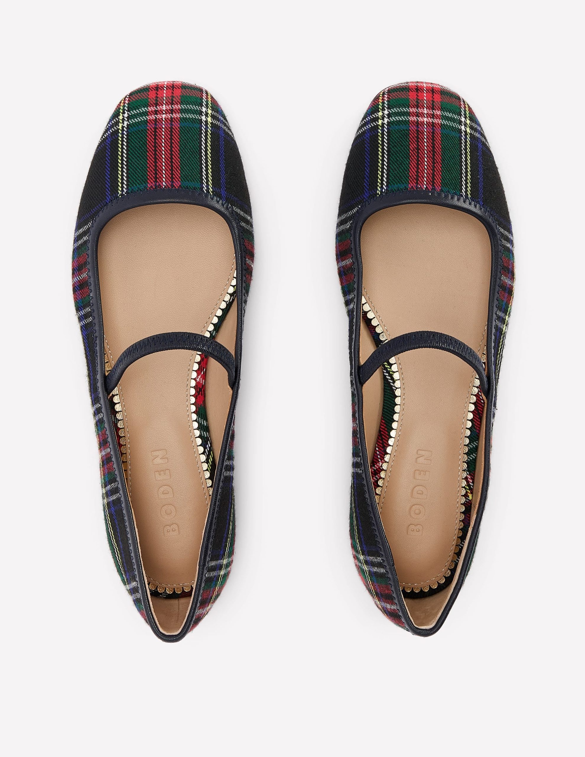 Thea Mary Jane Ballet Flats-Check - Image 5