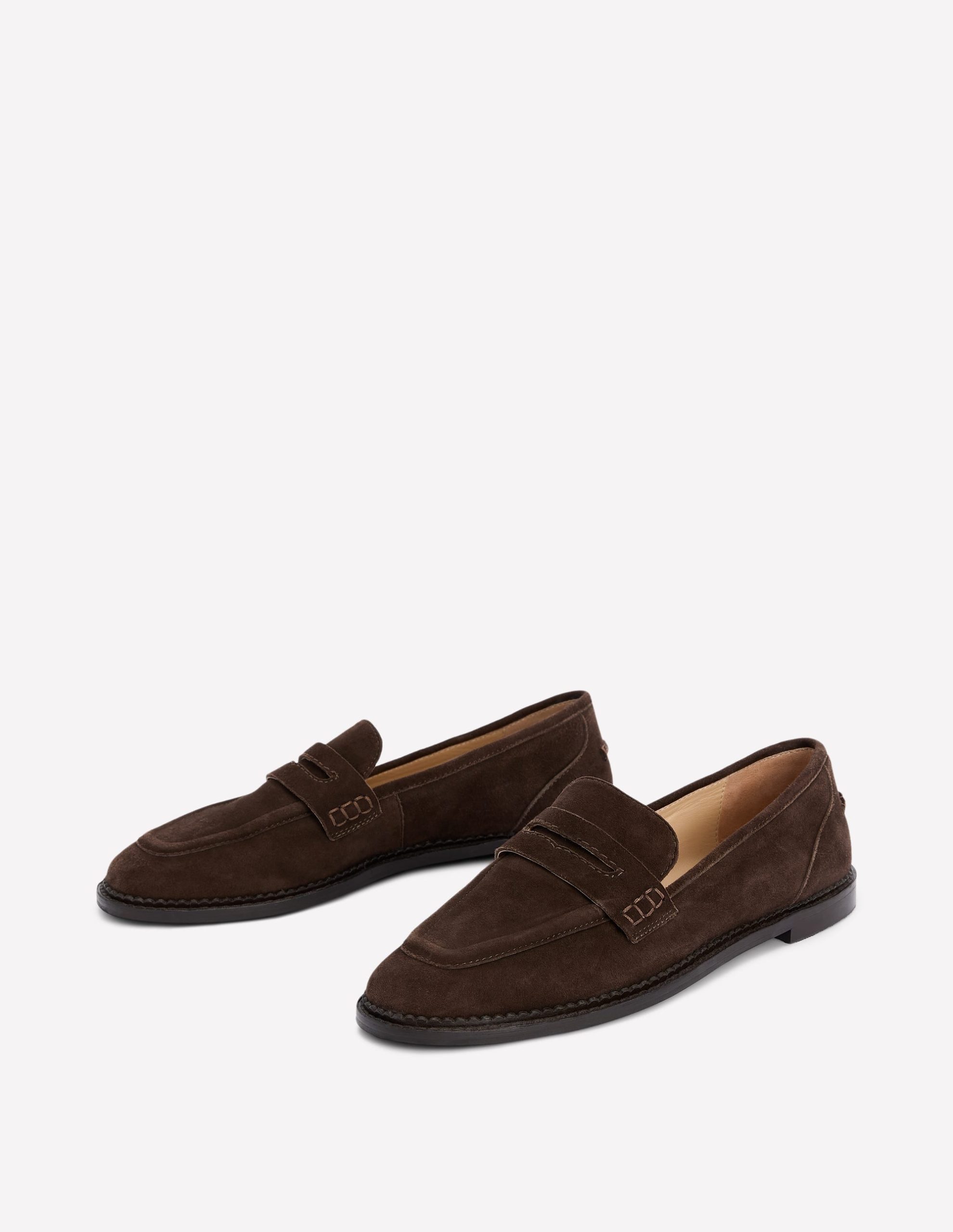 Nya Penny Loafers-Bitter Chocolate Suede - Image 3