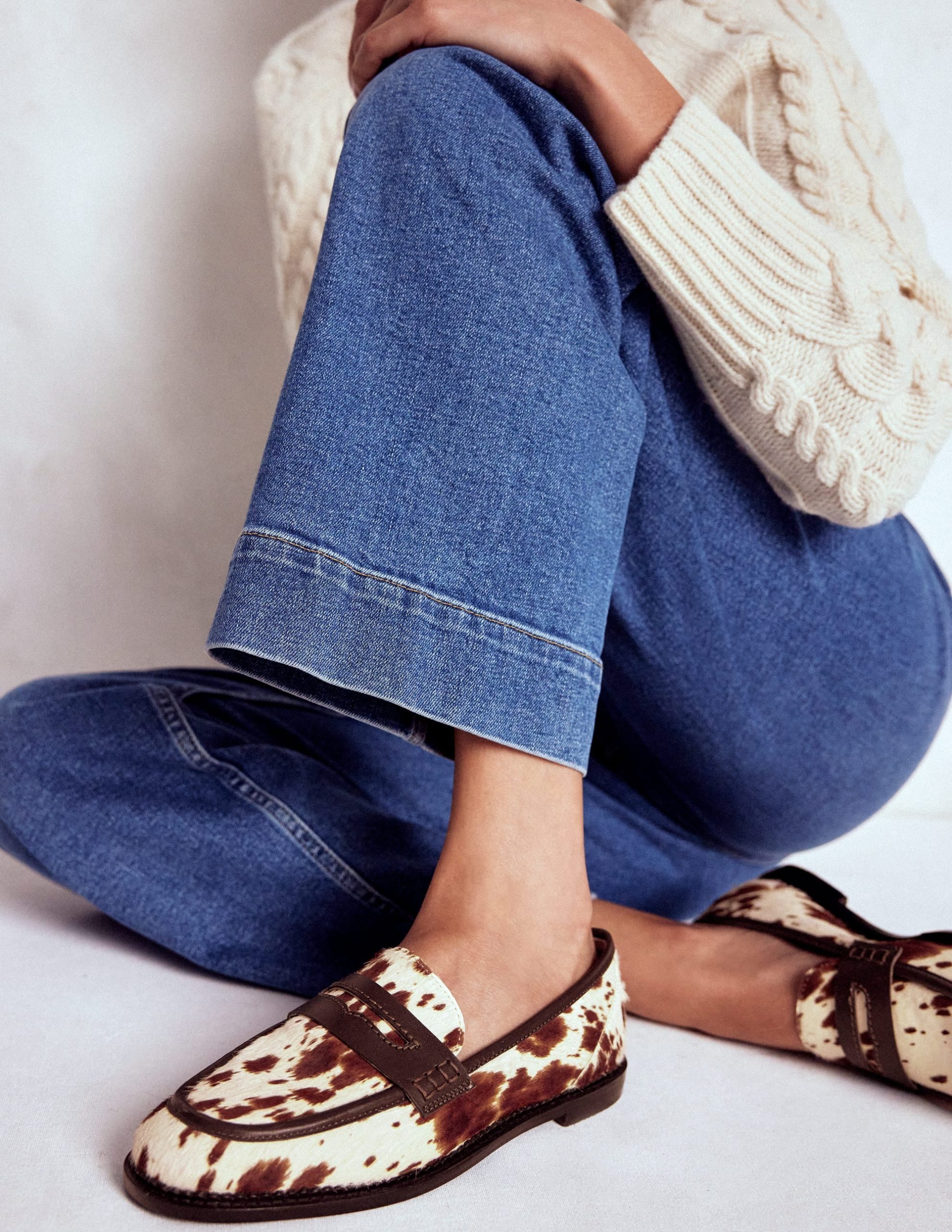 Nya Penny Loafers-Brown/Ivory - Image 2