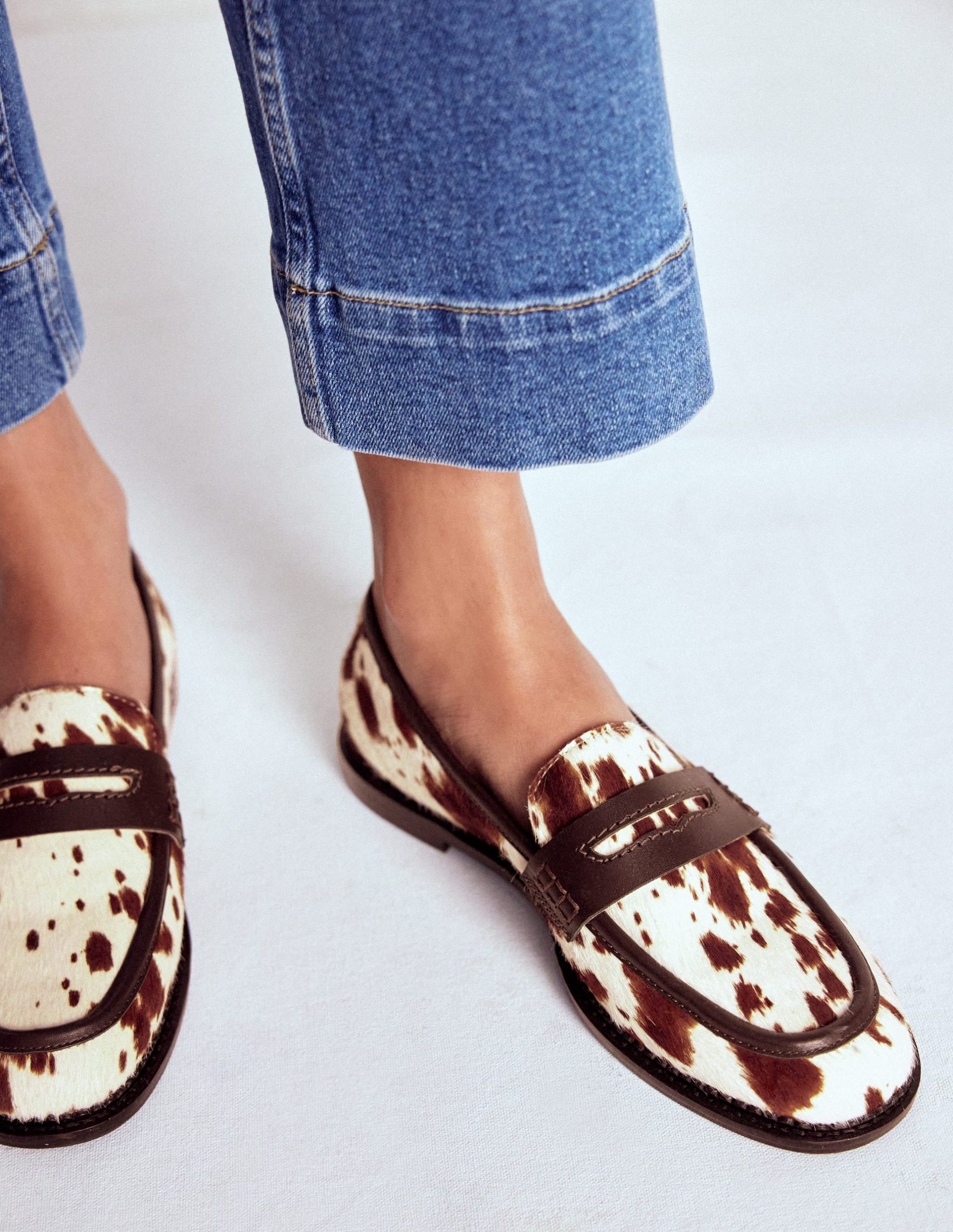 Nya Penny Loafers-Brown/Ivory - Image 3