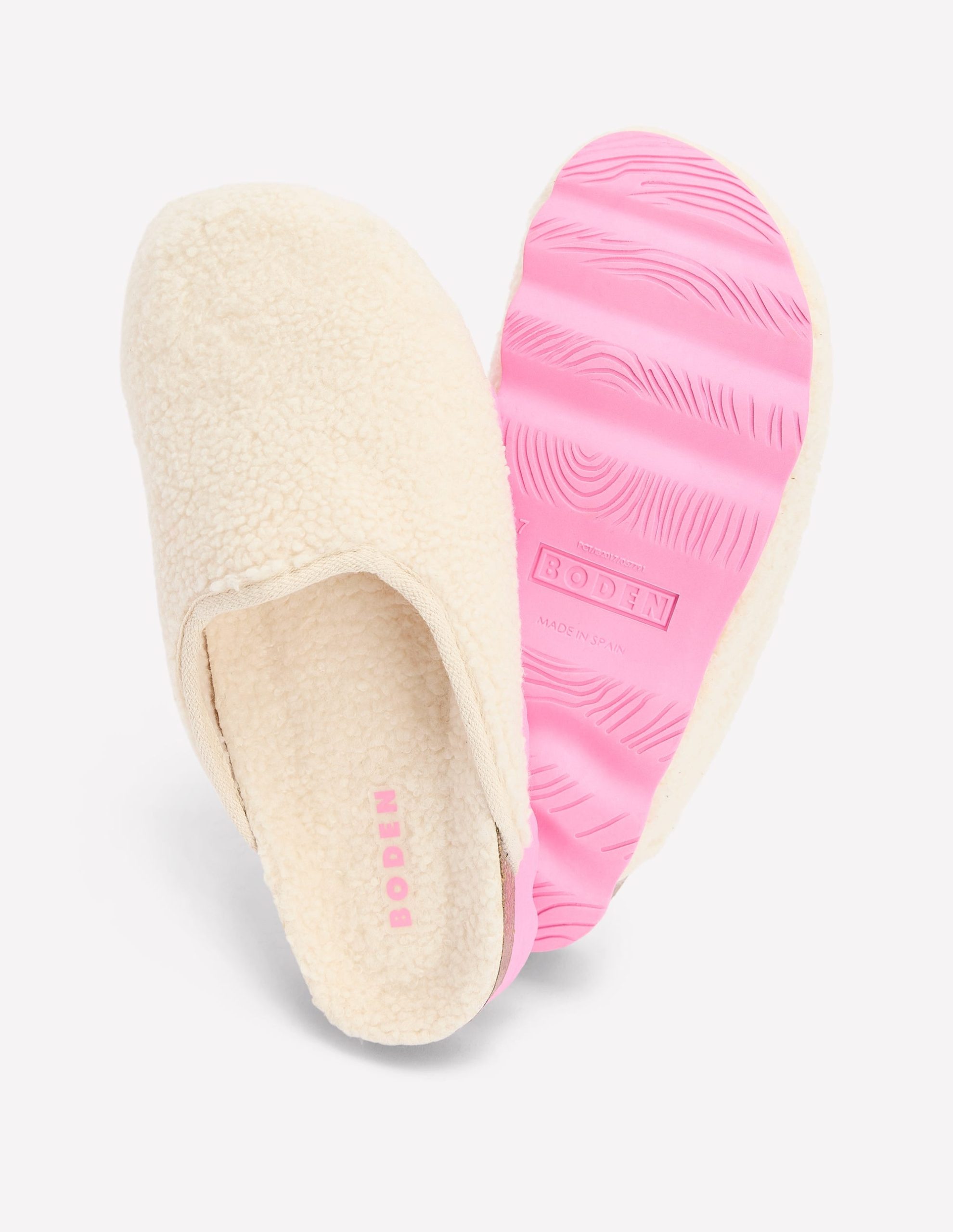 Contrast Sole Mule Slippers-Natural - Image 4