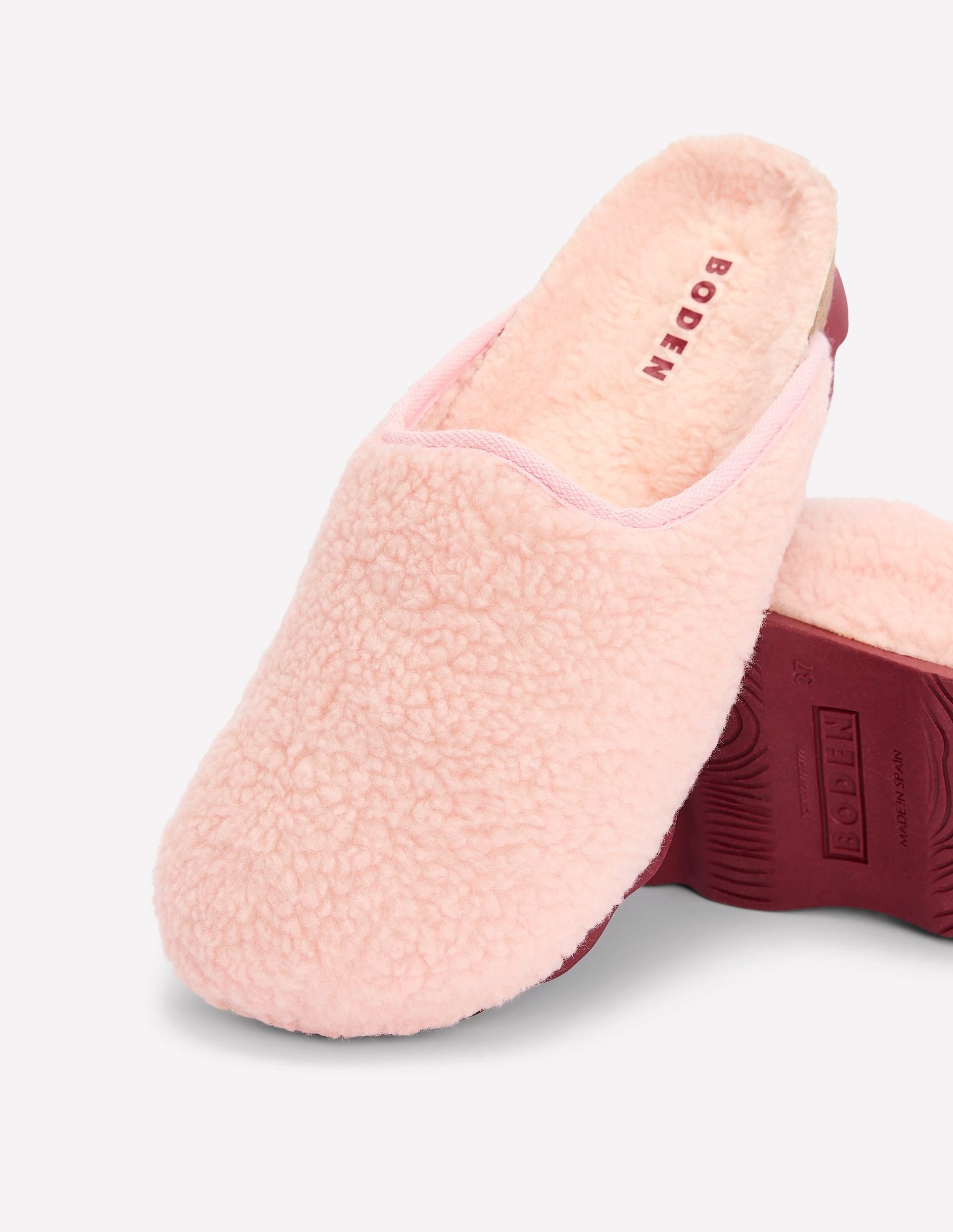 Contrast Sole Mule Slippers-Pink - Image 4
