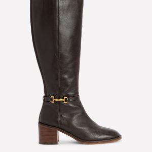 Iris Snaffle Heel Boot-Chocolate