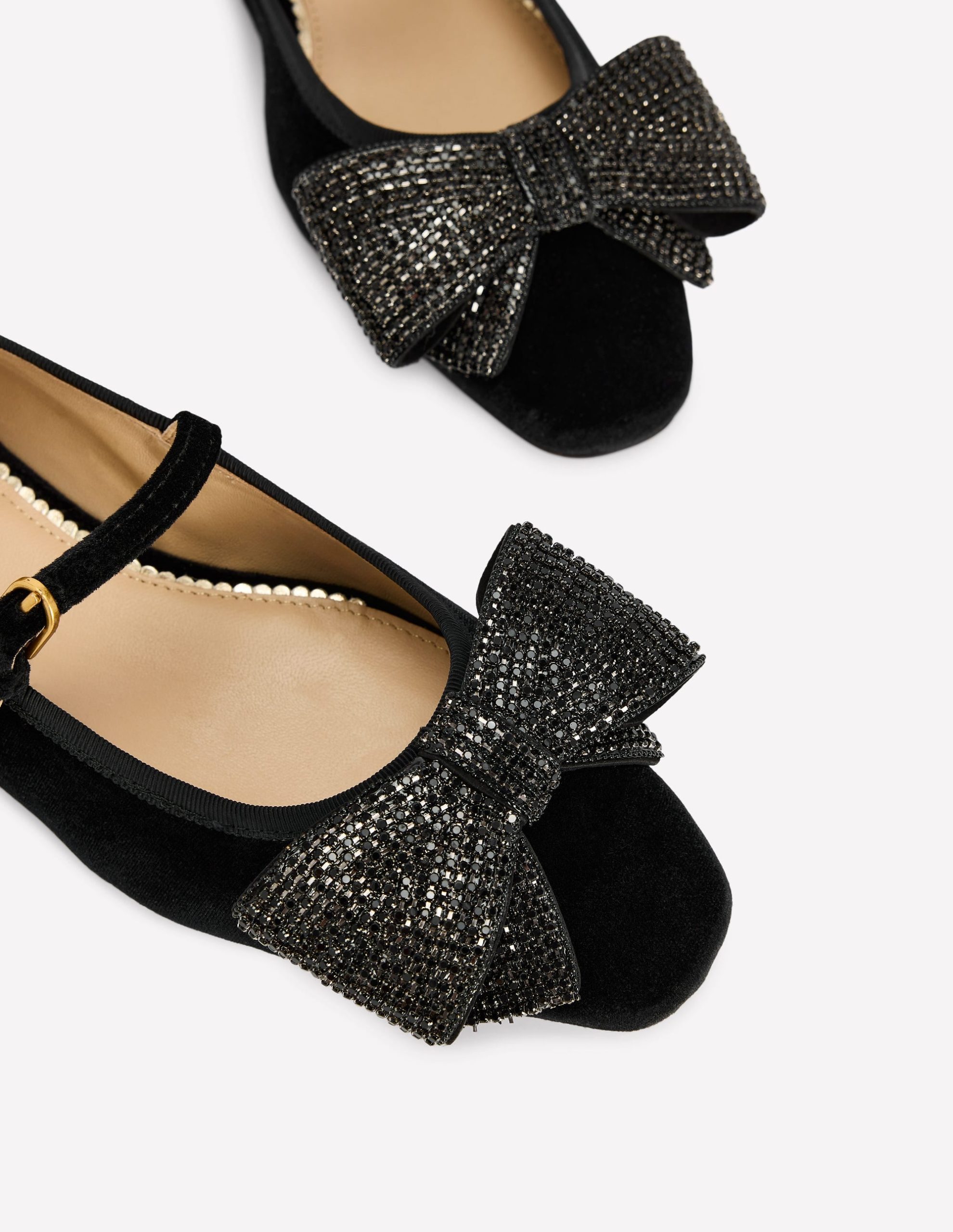 Embellished Bow Mary Jane Flat-Black - Image 5