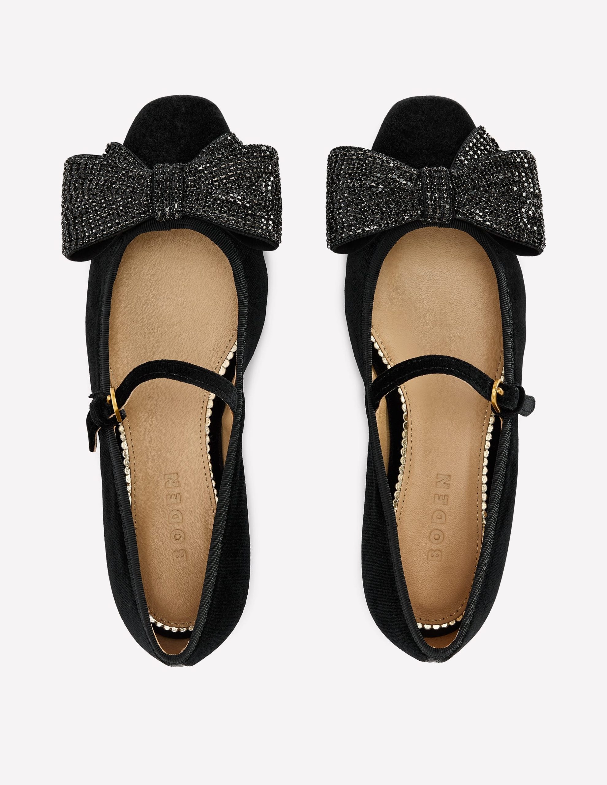Embellished Bow Mary Jane Flat-Black - Image 6