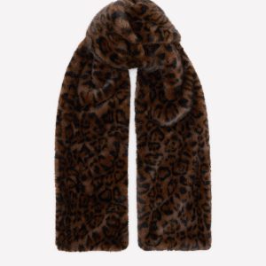 Faux Fur Scarf-Leopard
