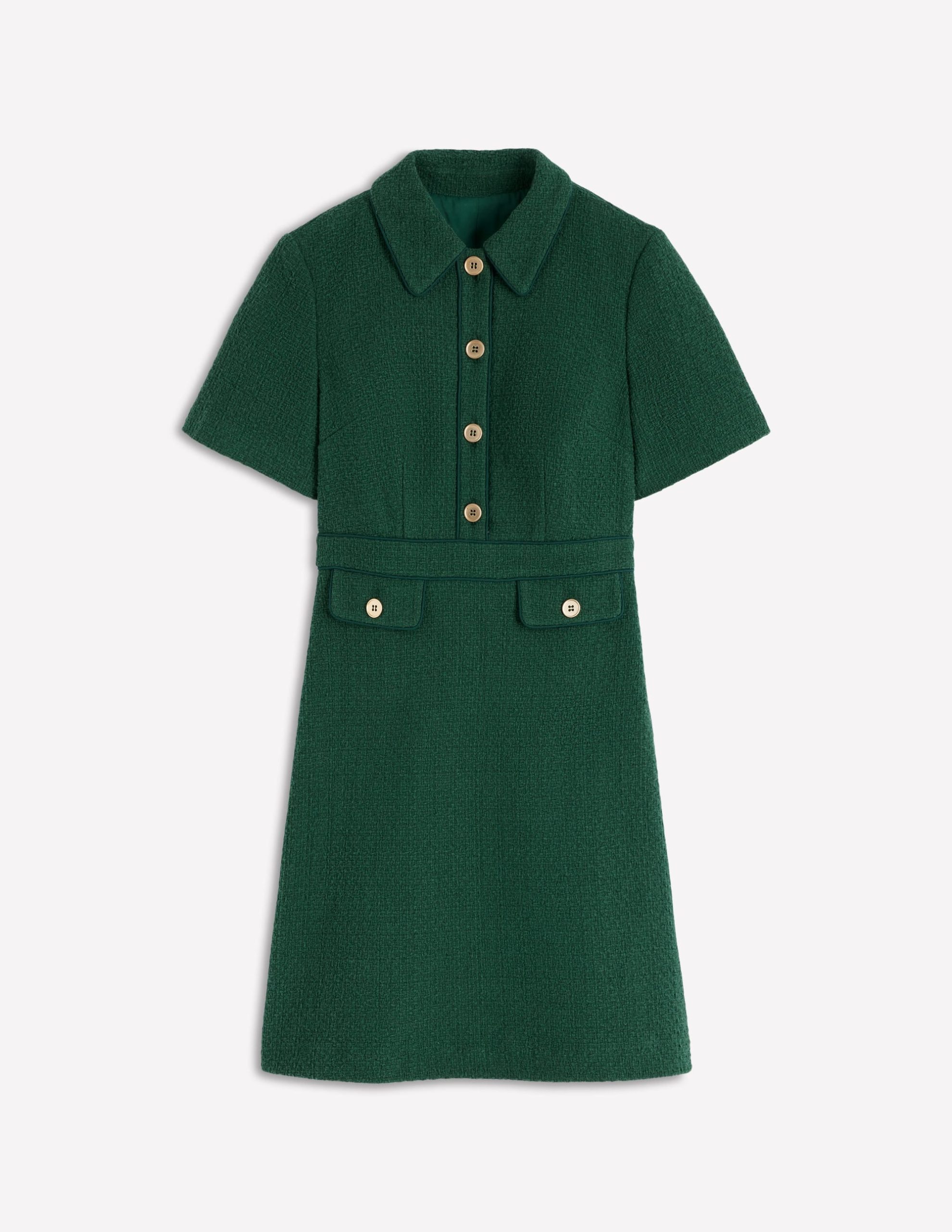 Eda Cotton Shift Dress-Emerald Night - Image 5