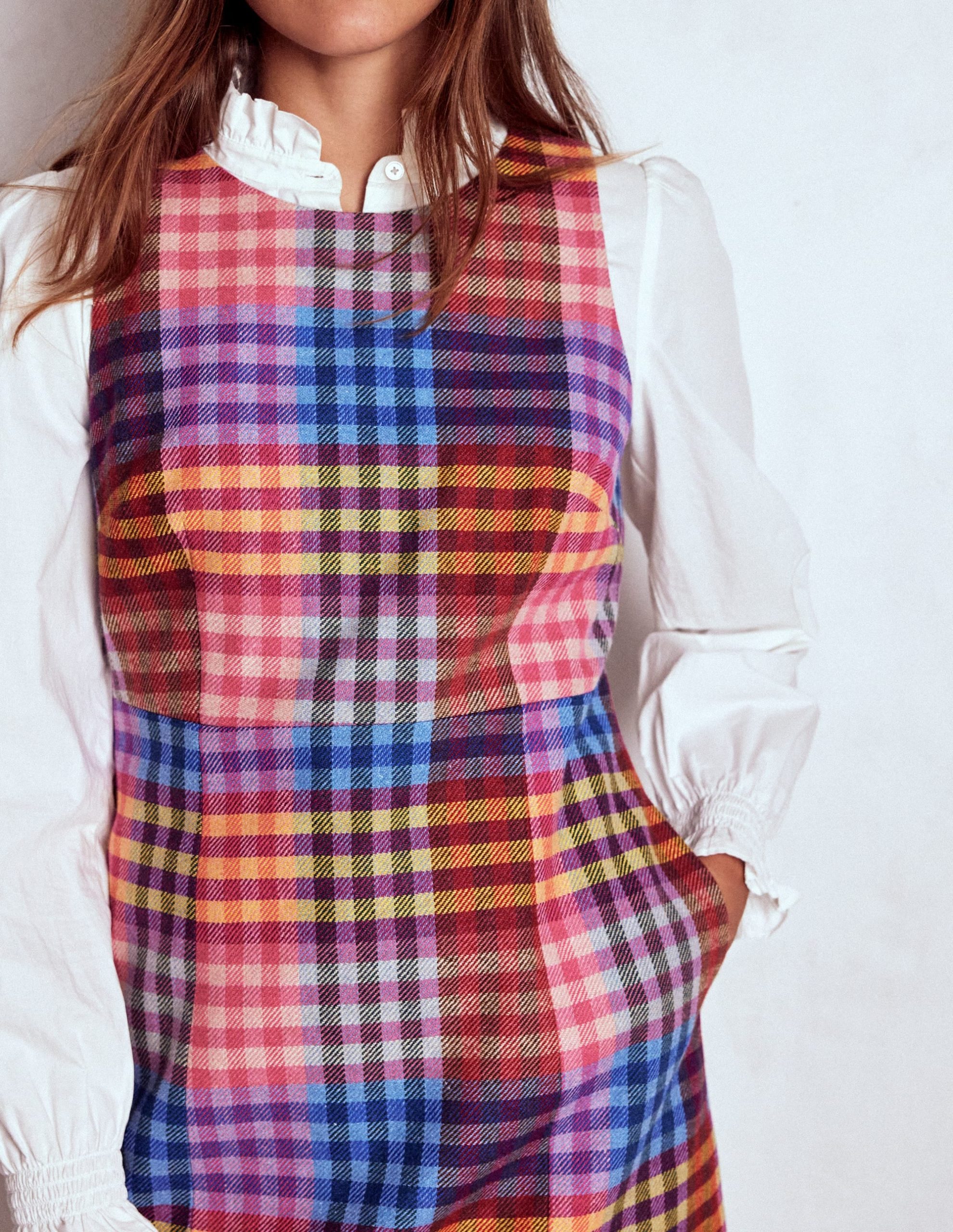Annie Check Shift Dress-Rainbow Multigingham - Image 3