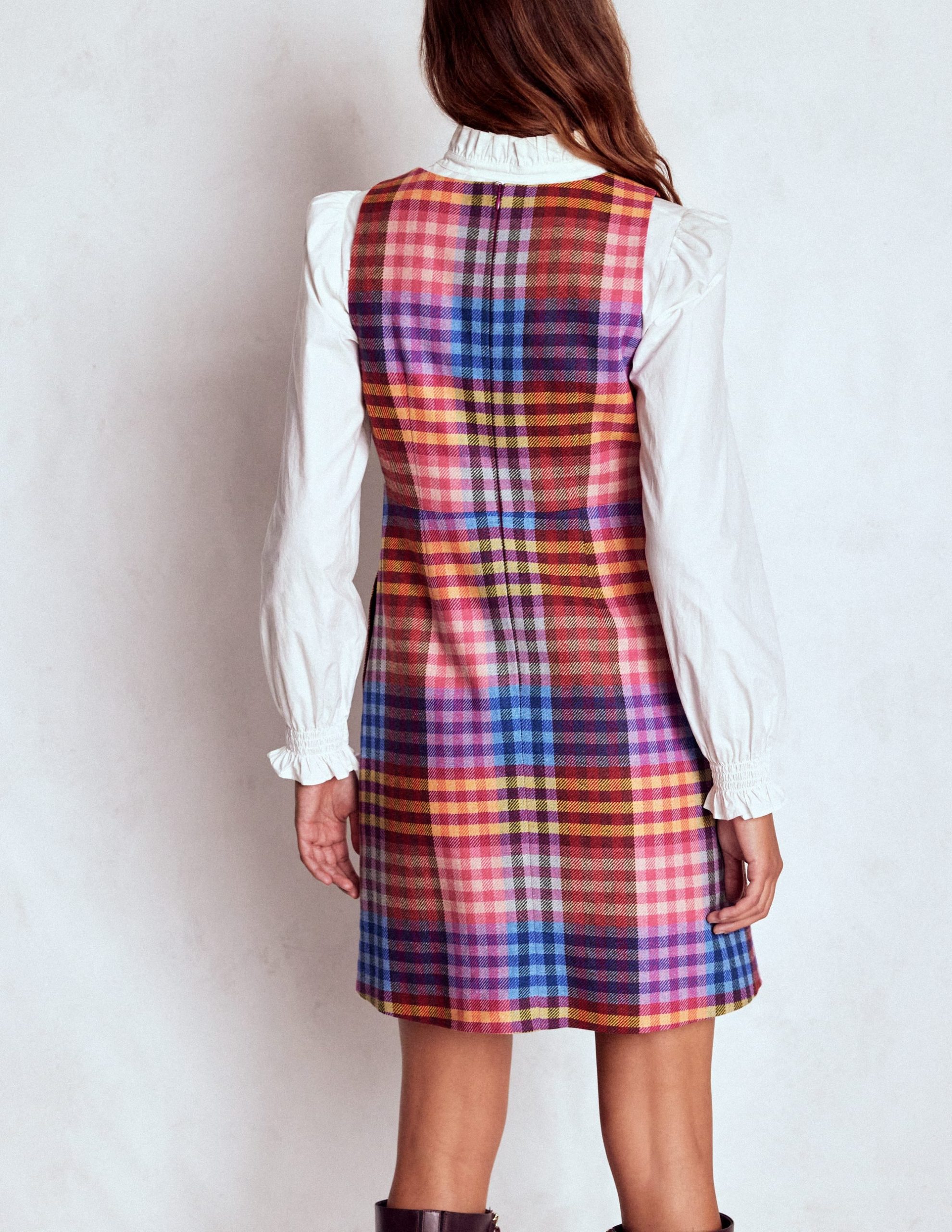 Annie Check Shift Dress-Rainbow Multigingham - Image 4