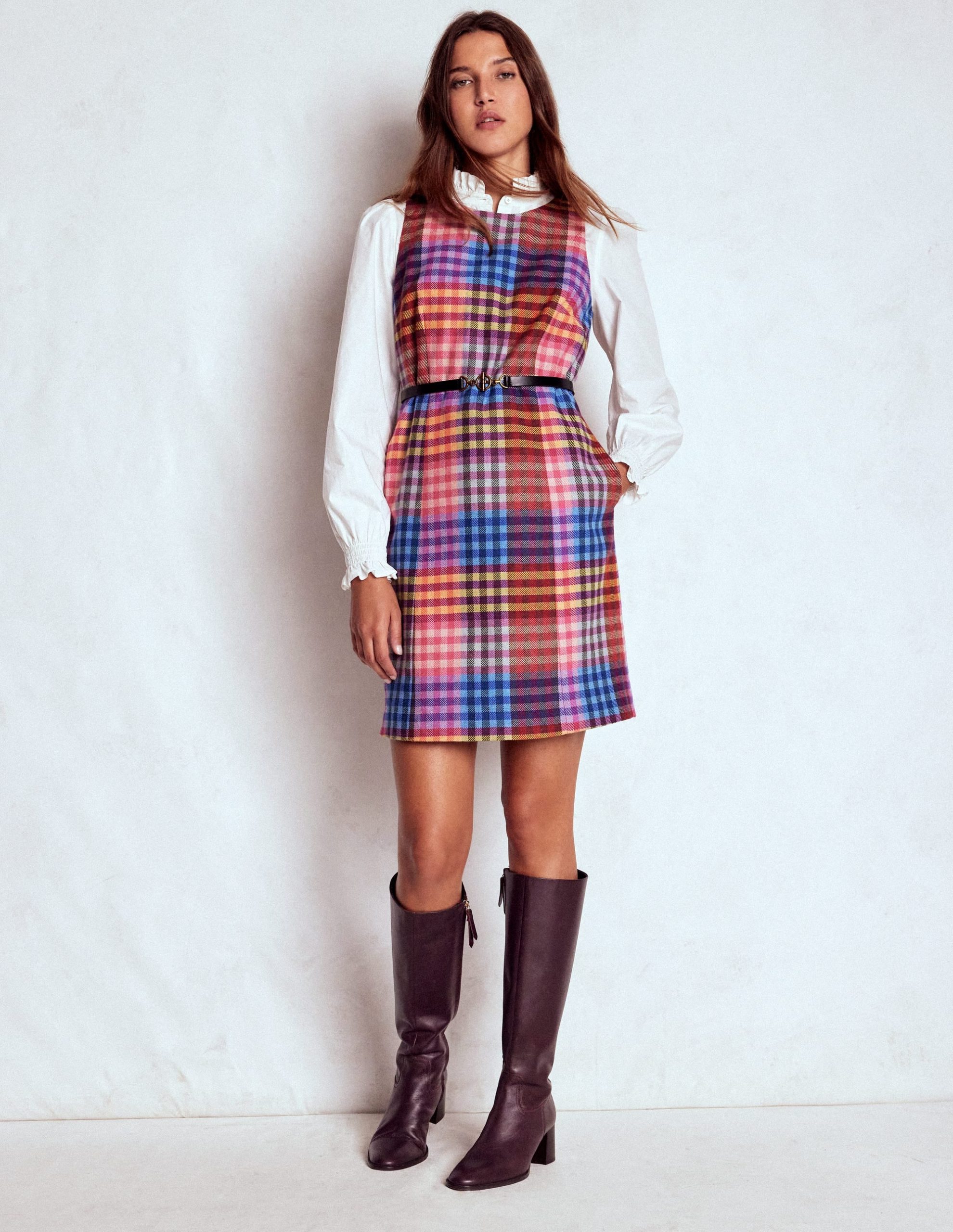Annie Check Shift Dress-Rainbow Multigingham - Image 5