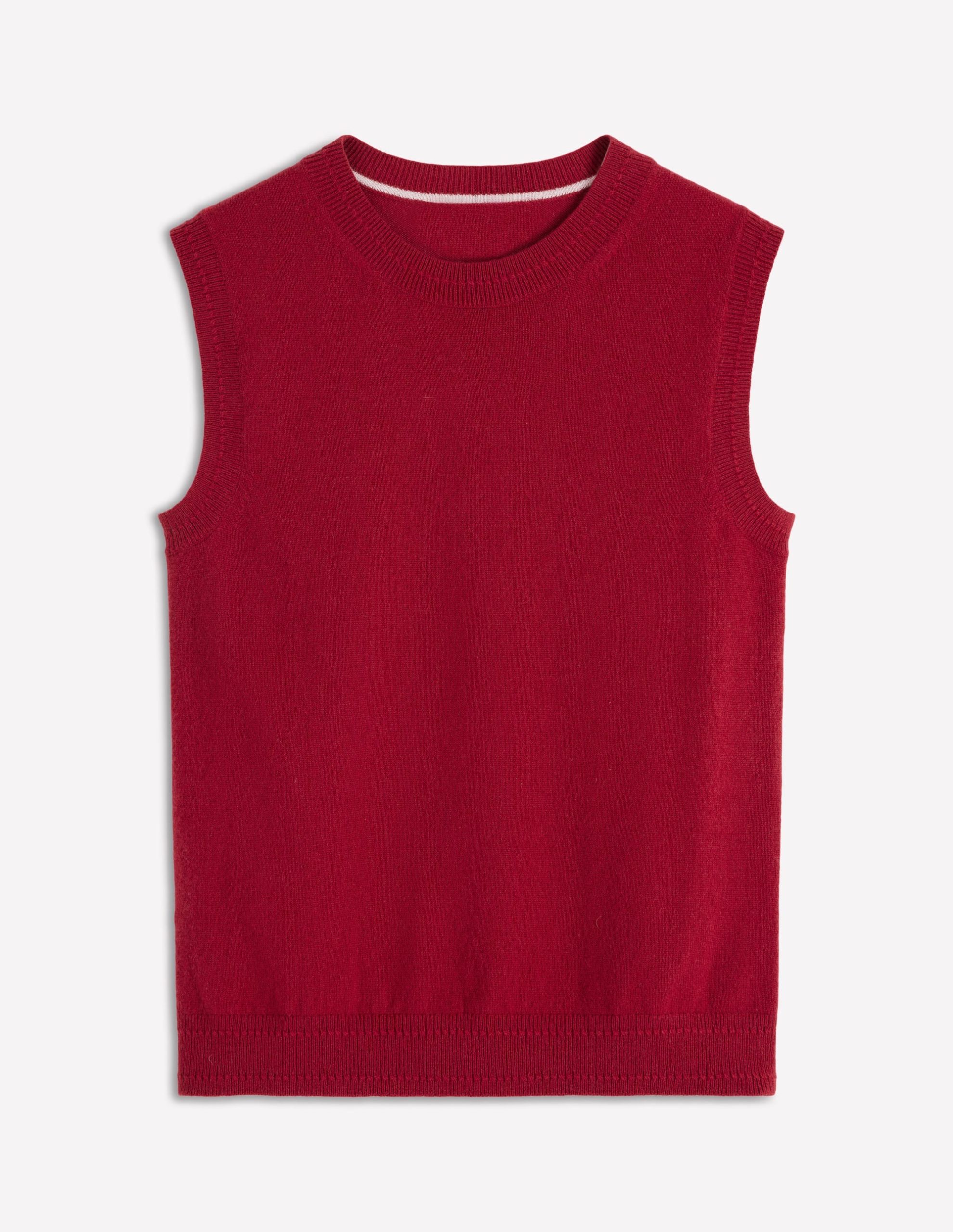 Eva Cashmere Vest-Red Liquorice - Image 5
