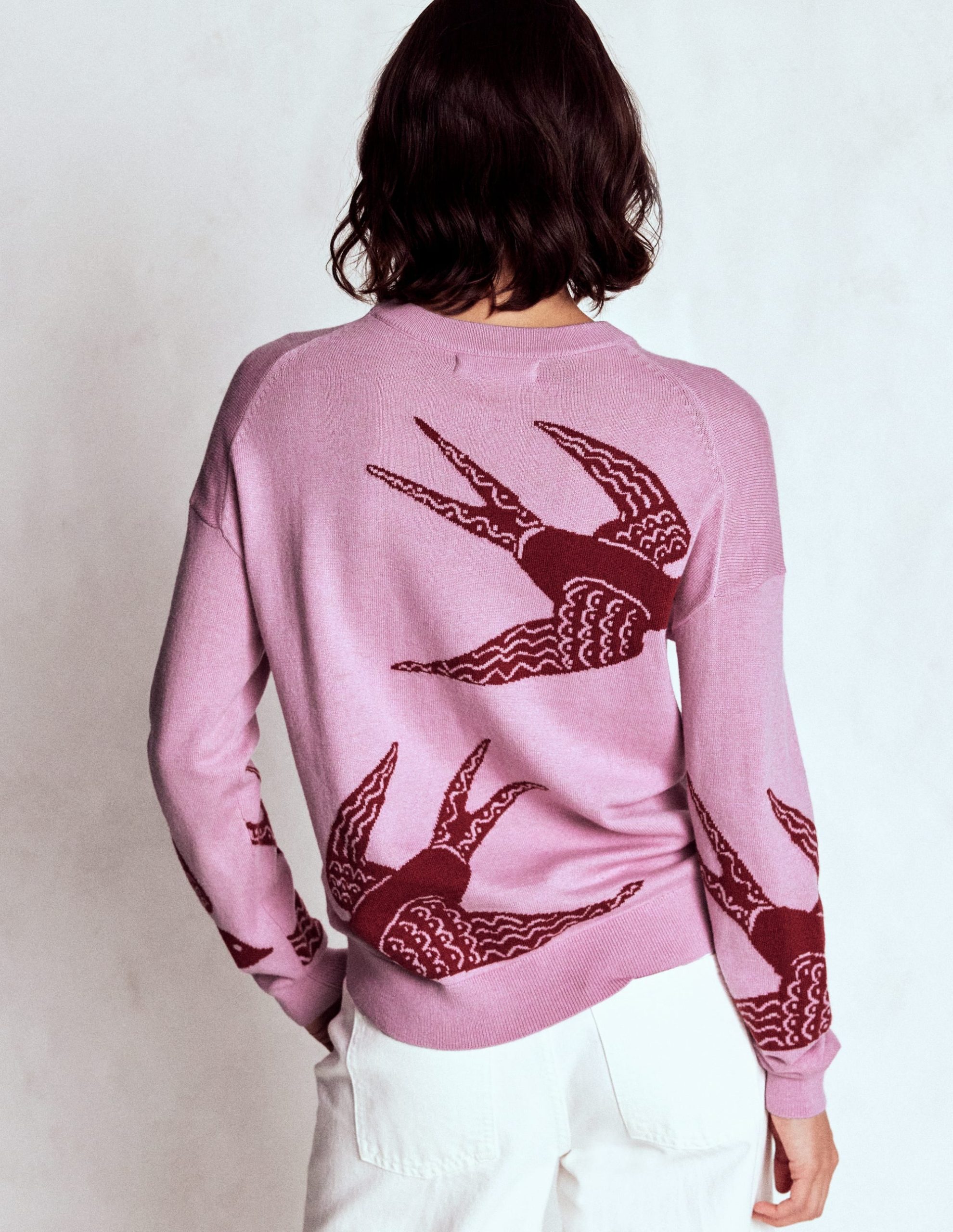 Natasha Novelty Sweater-Swooping Swallow - Image 3