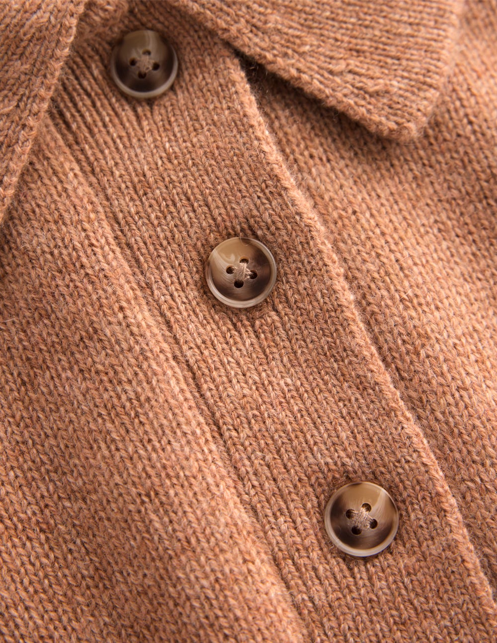Collared Cashmere Sweater-Camel Melange - Image 6