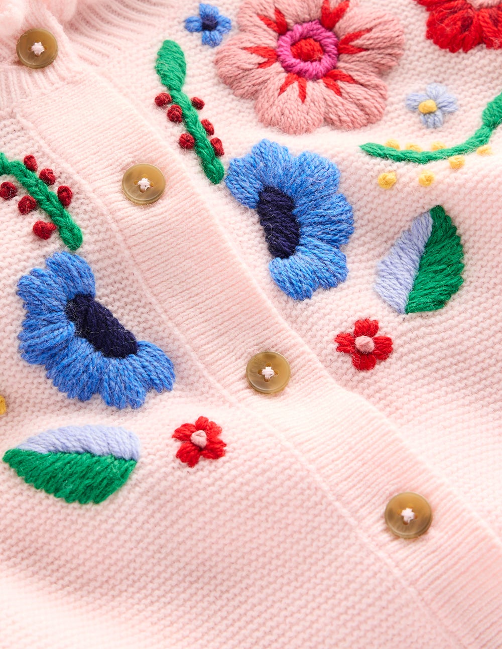 Embroidered Frill Cardigan-Blooming Pink - Image 8