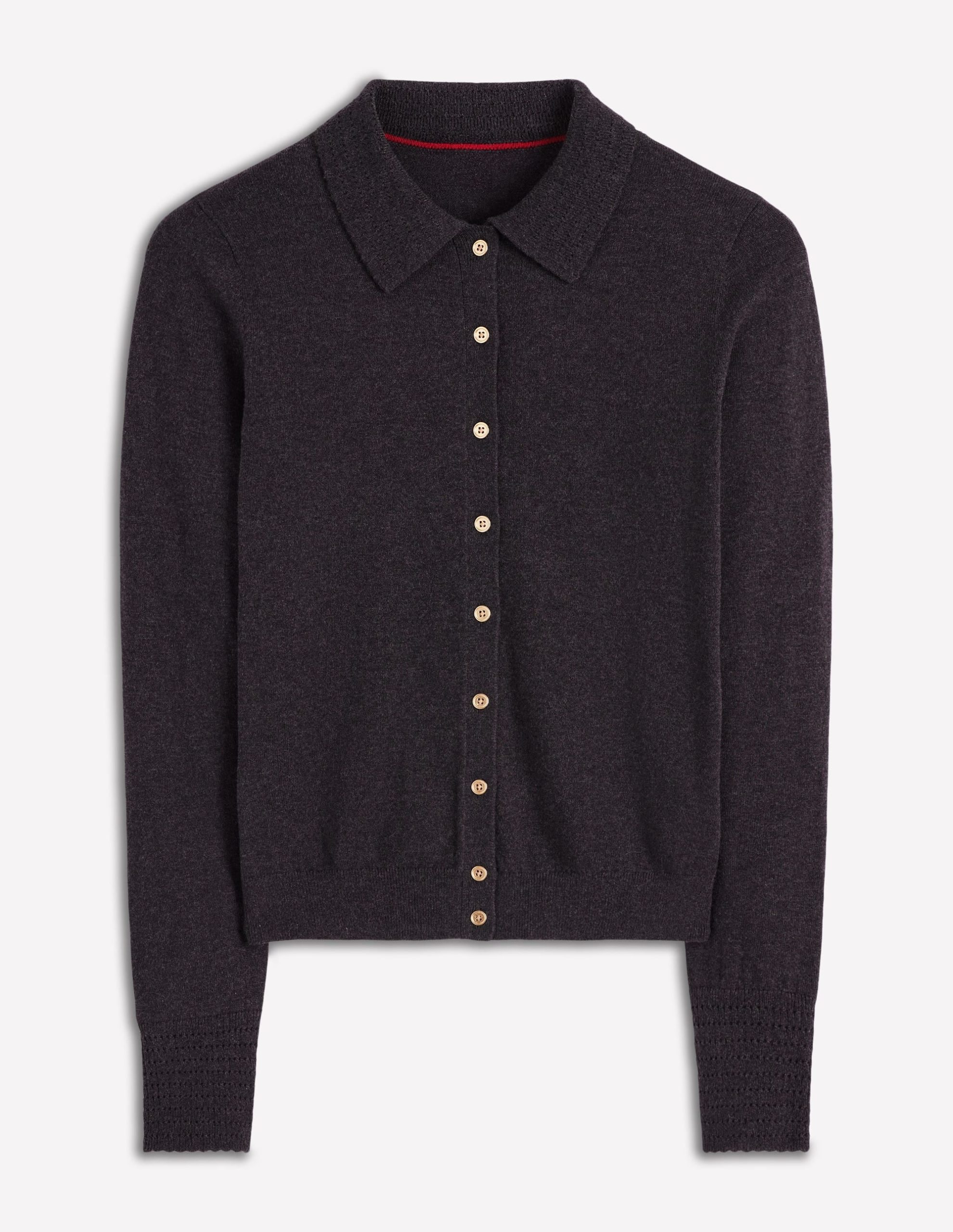 Briony Stitch Cardigan-Charcoal Melange - Image 6