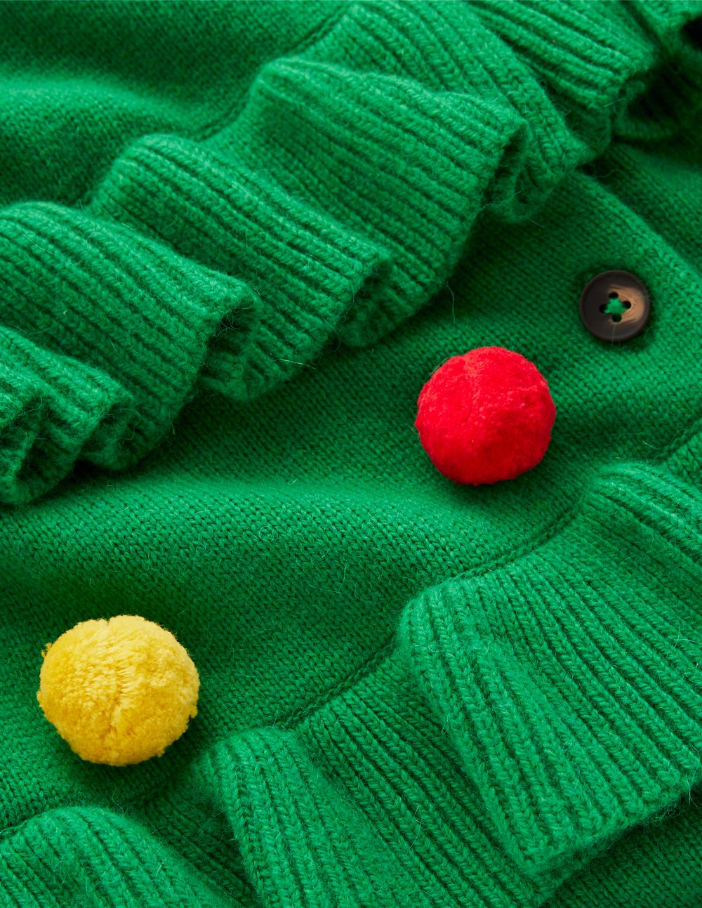 Festive Embroidered Cardigan-Sapling Green - Image 7