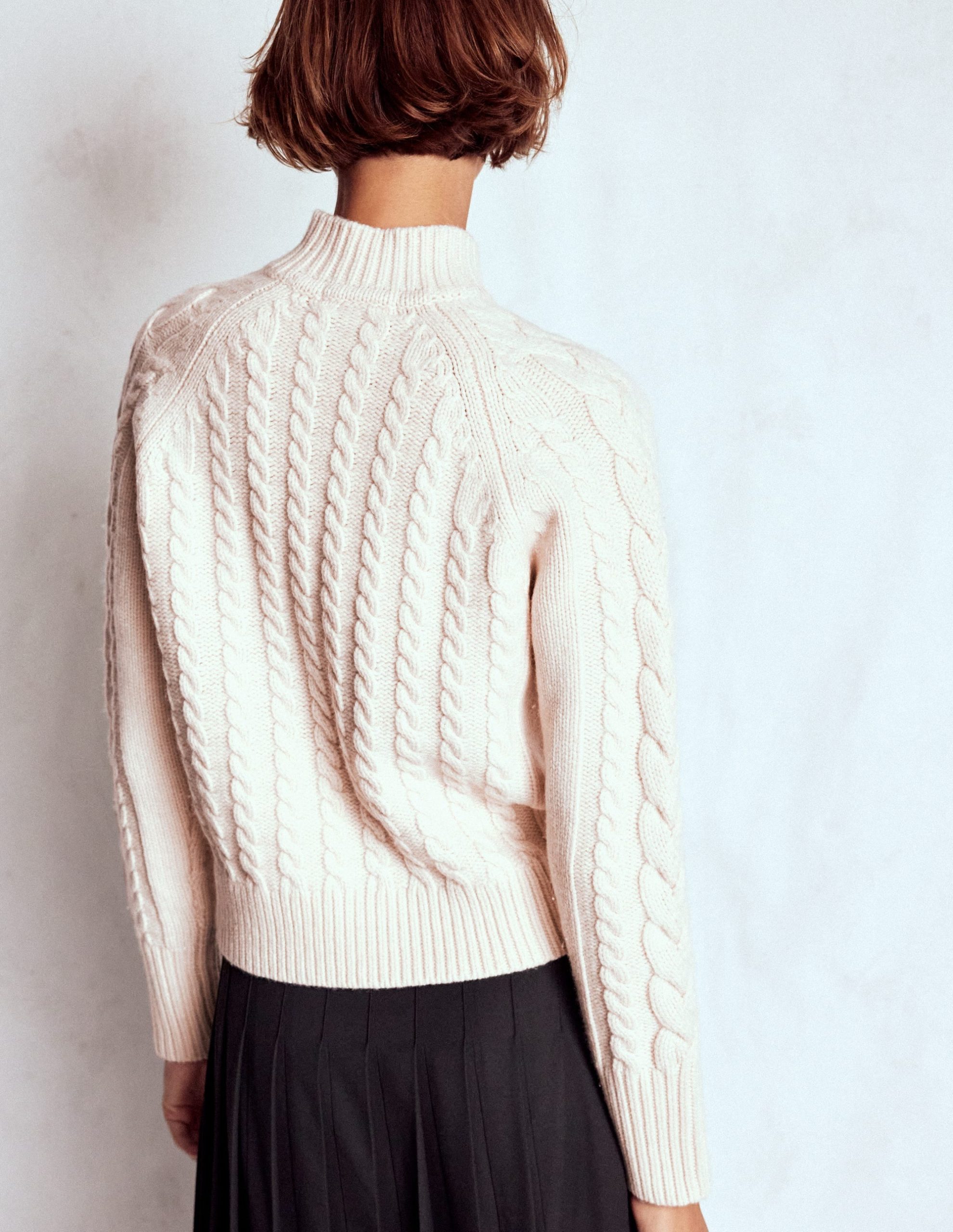 Amara Merino Cable Sweater-Warm Ivory - Image 5