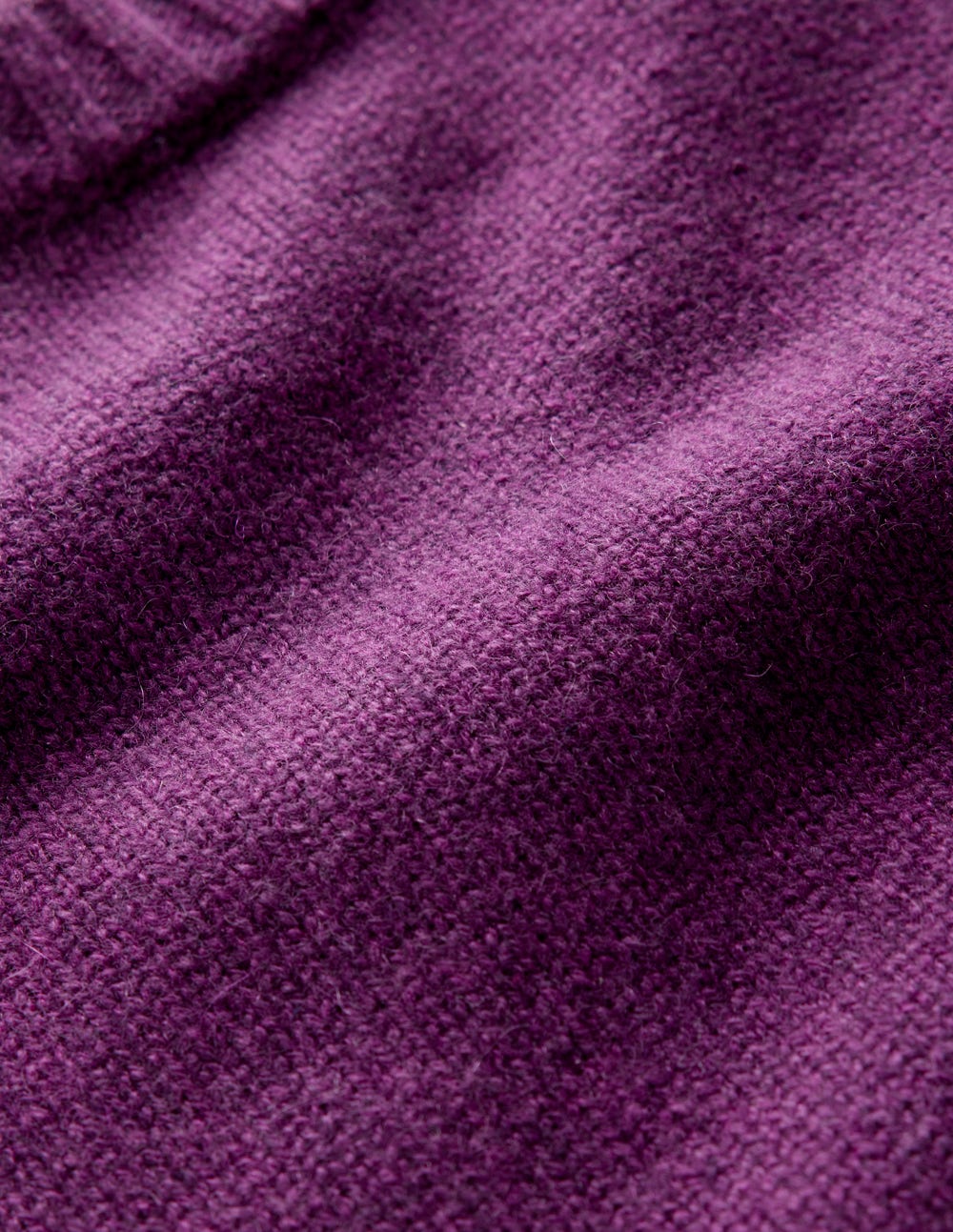 Cashmere Ribbed Trim Vest-Purple - Image 7
