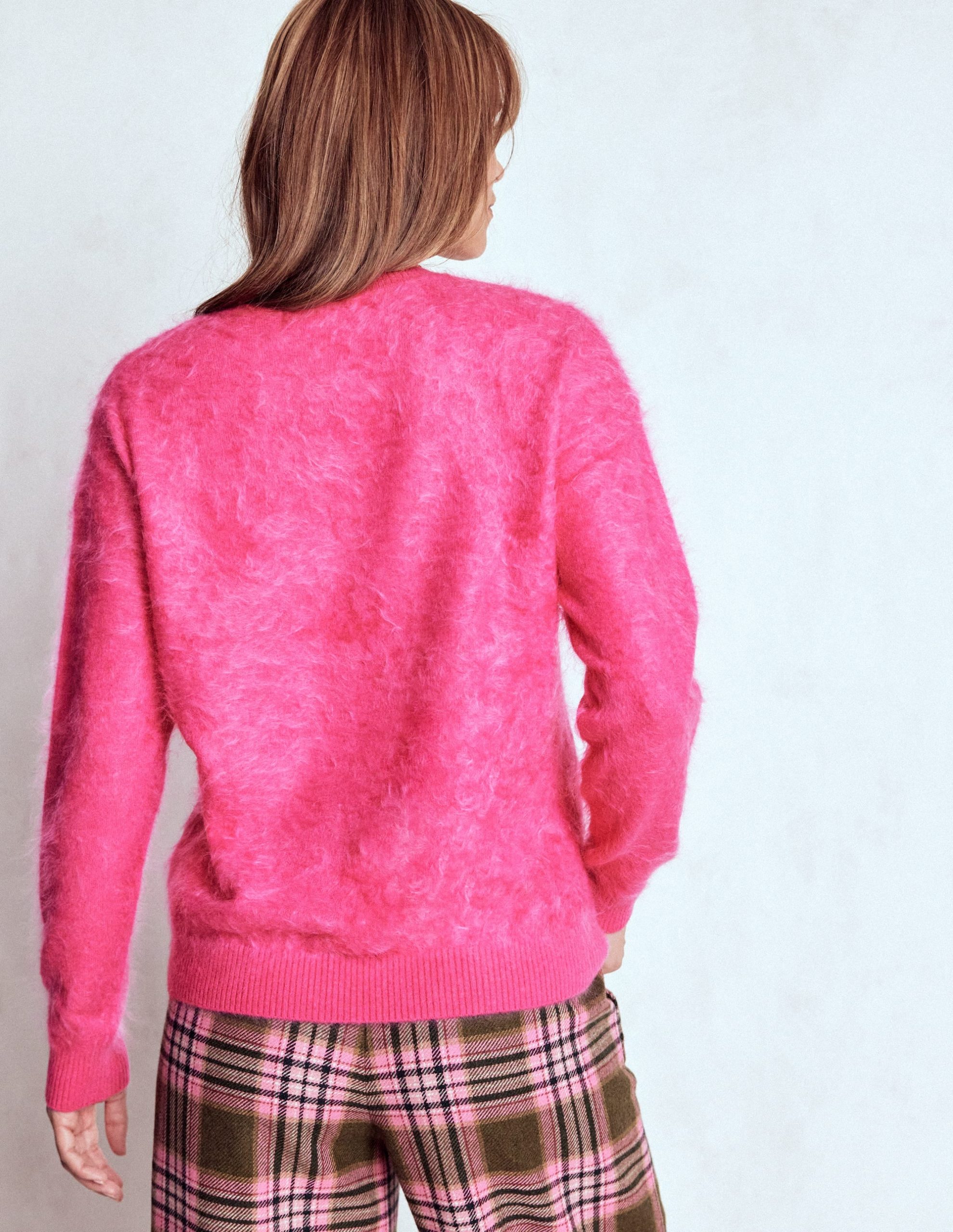 Brushed Cashmere Sweater-Pink Peony - Image 4