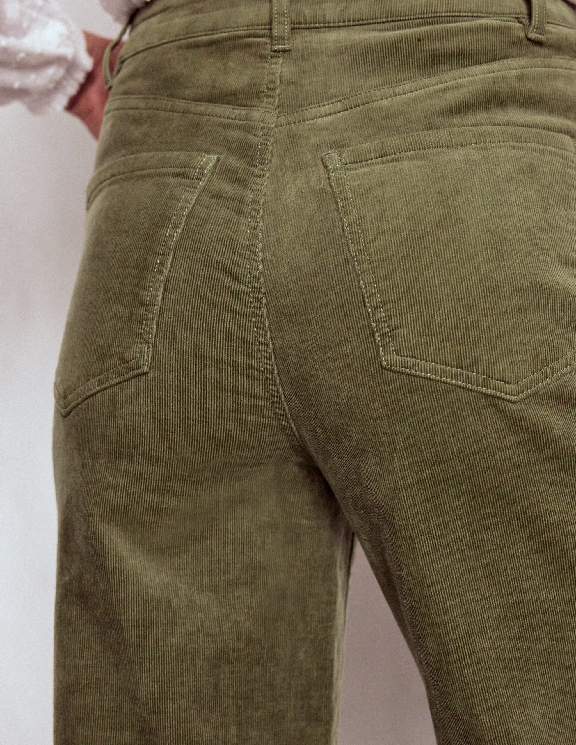 5-Pocket Cord Column Jeans-Green - Image 2