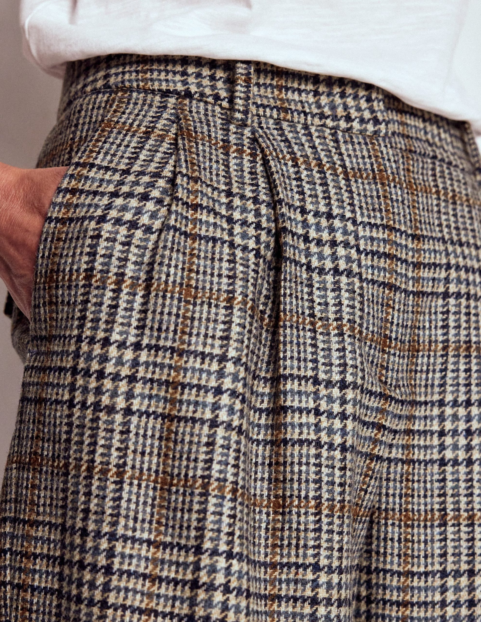 Bloomsbury Wool Pants-Blue and Grey Prince of Wales - Image 5